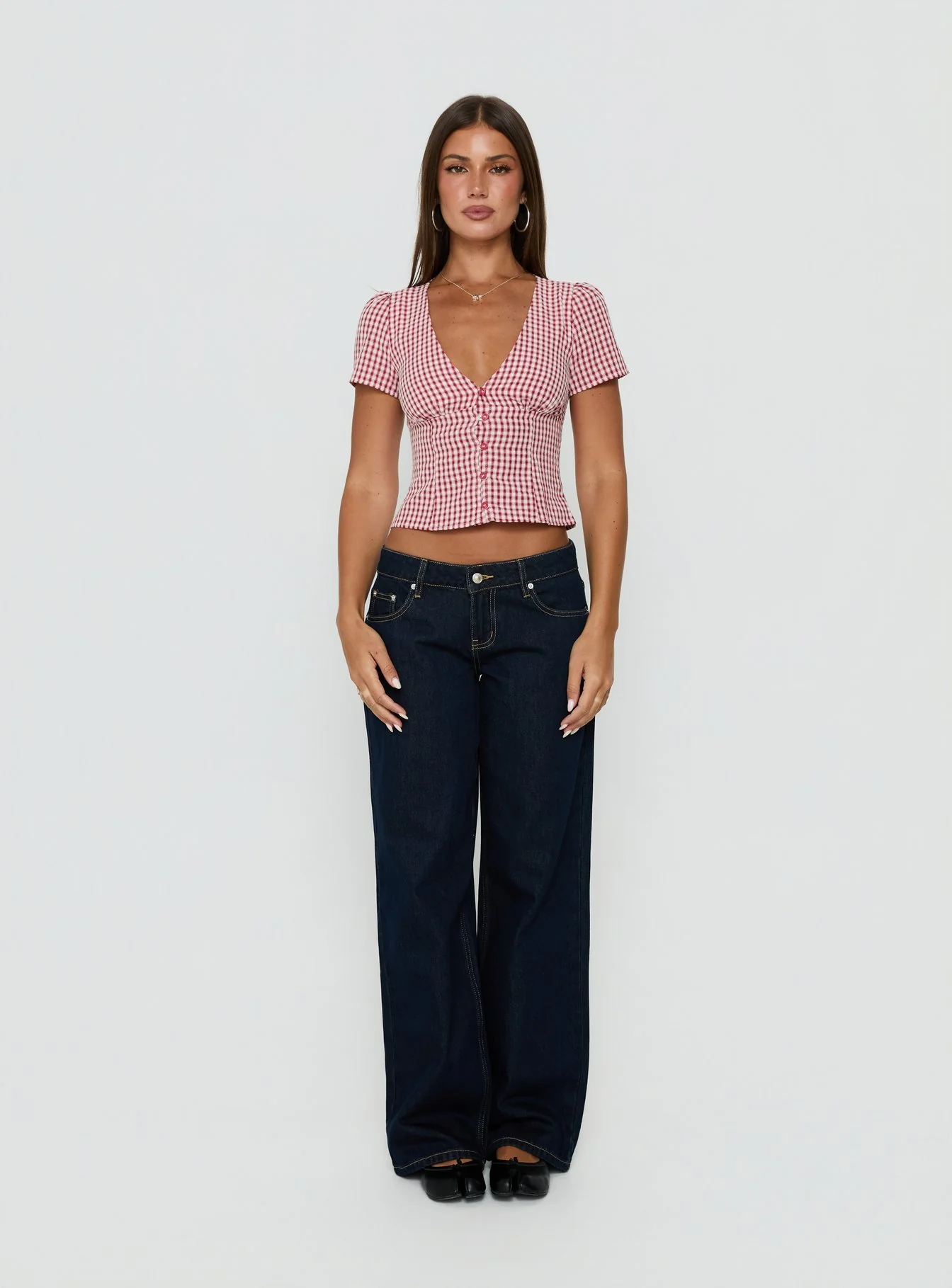 Isolda Top Red Gingham