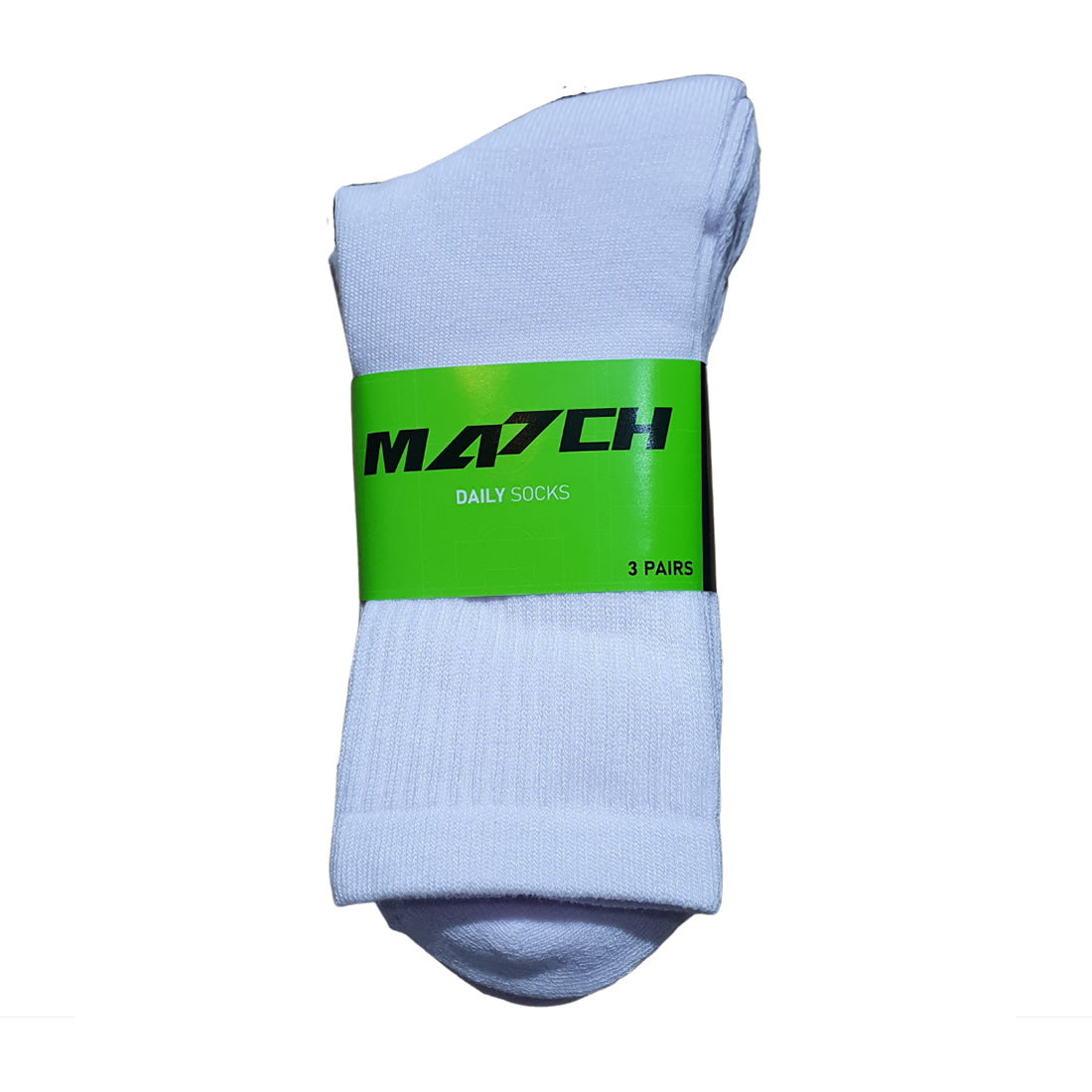 MA7CH 3/4 Casual Socks 3P WHITE