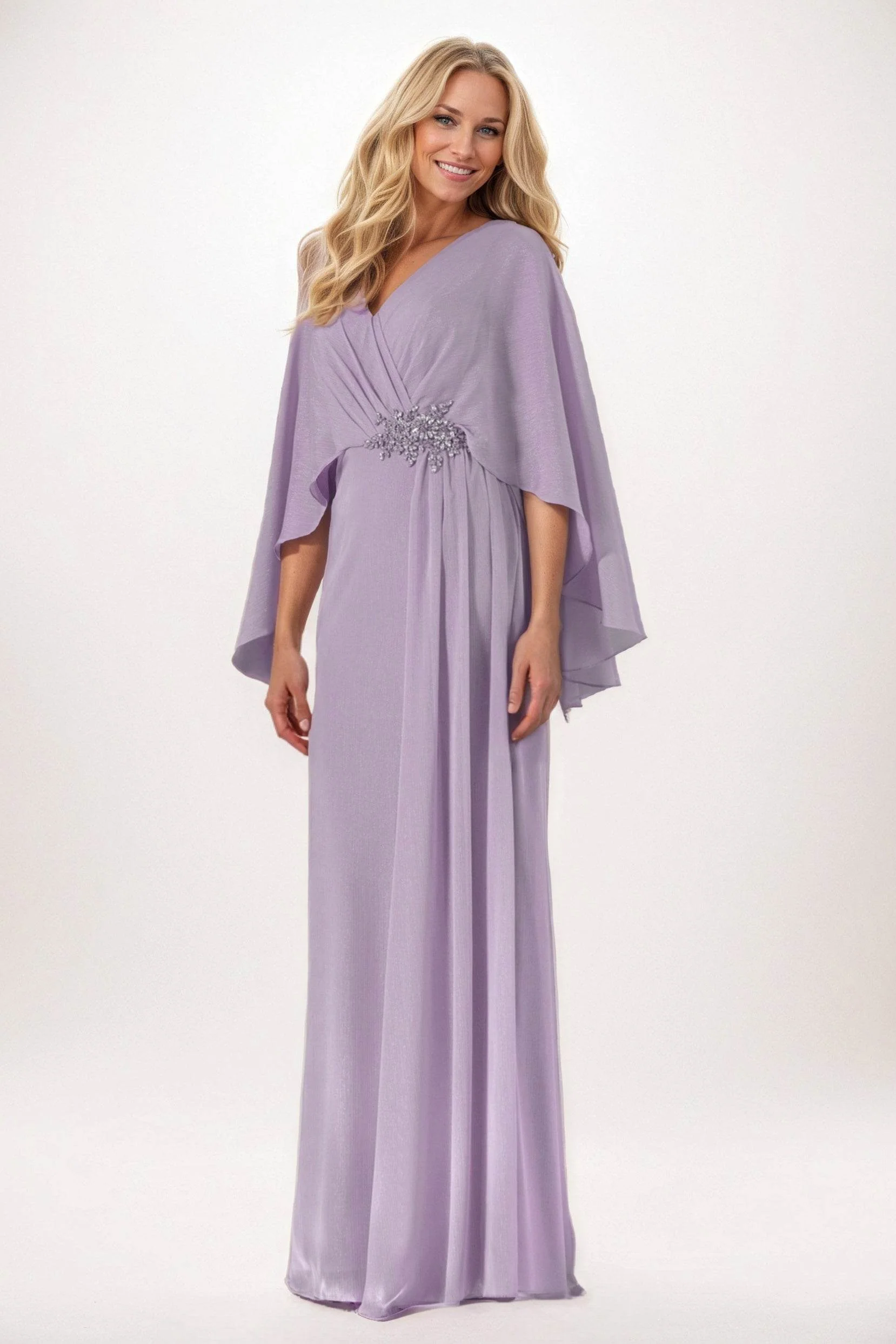 Sheath-Column Maxi Chiffon Mother of the Bride Dresses CM0389
