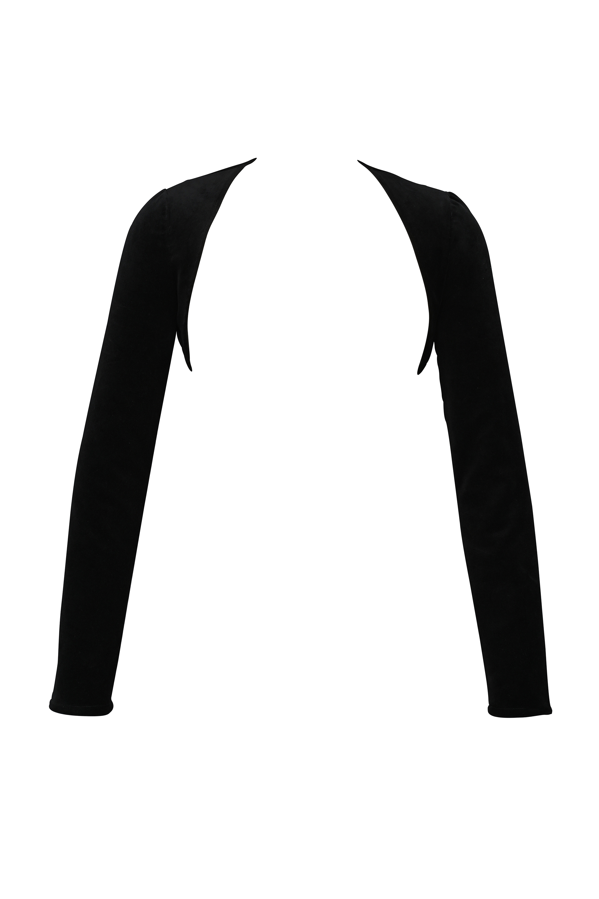 Black Stretch Velvet Cropped Bolero