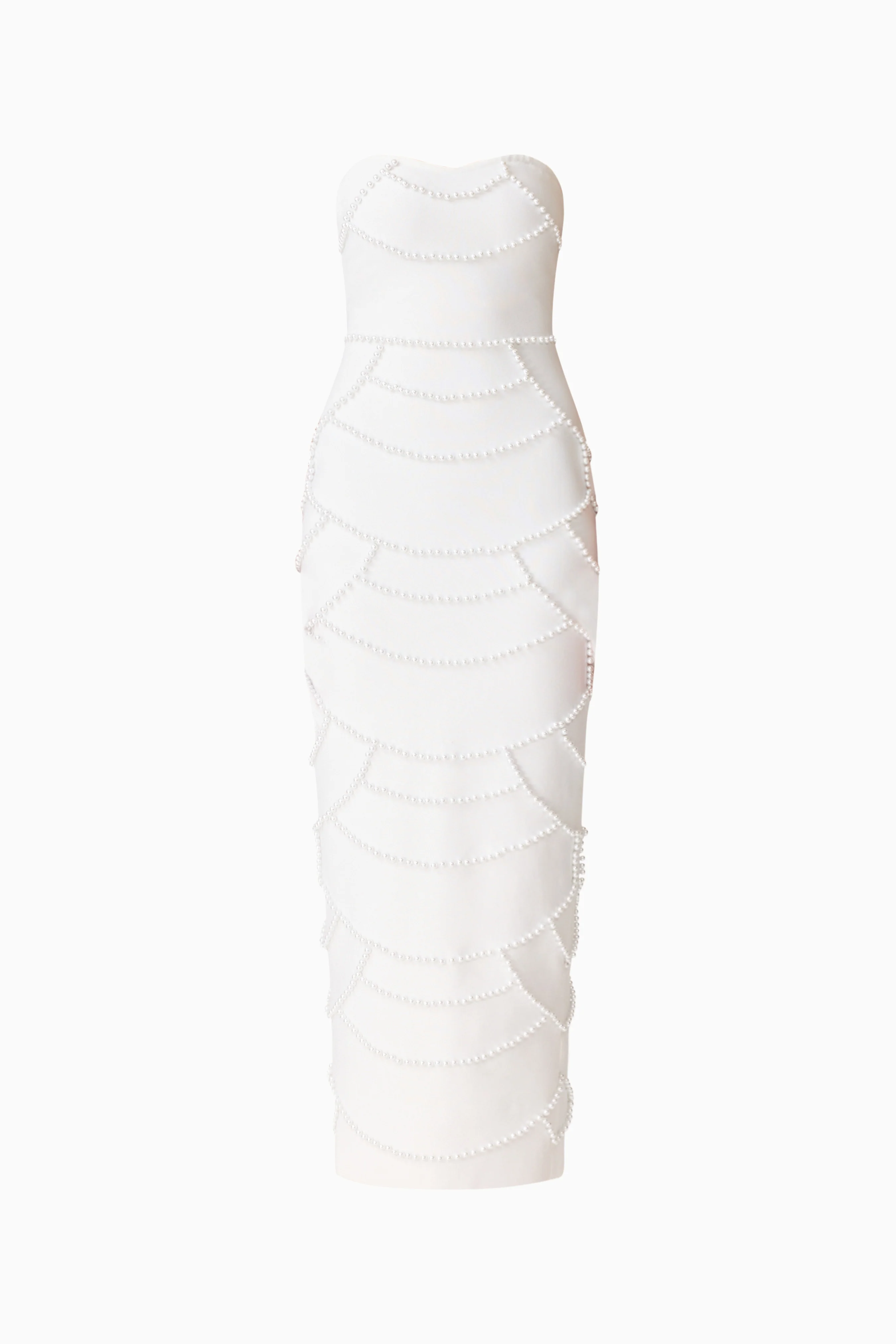 Lucine Strapless Gown in White