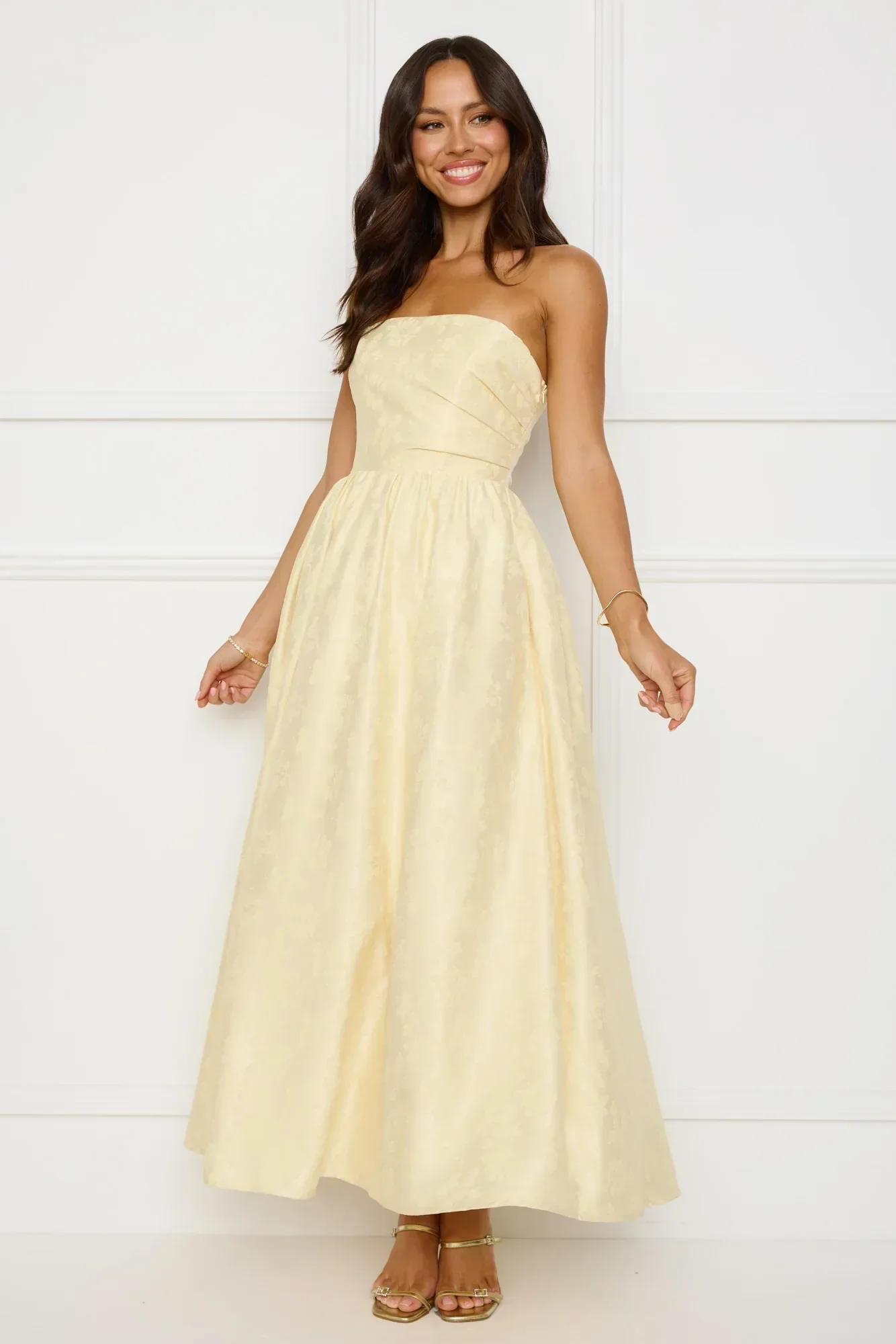 Dancing In Magic Strapless Maxi Dress