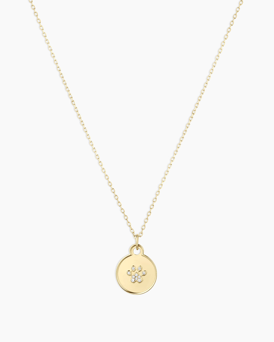14K Diamond Paw Necklace