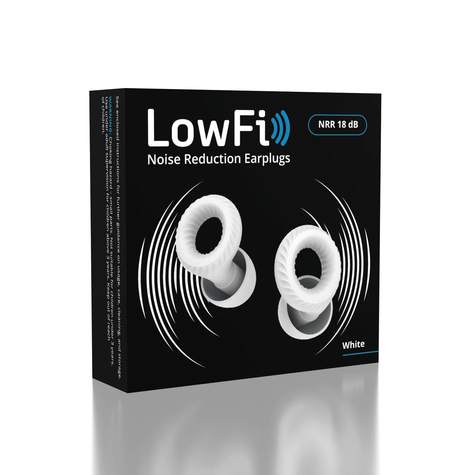 LowFi Silicone Noise Reduction Earplugs (Color Ships Assorted) Includes 3 Ear Tips Sizes