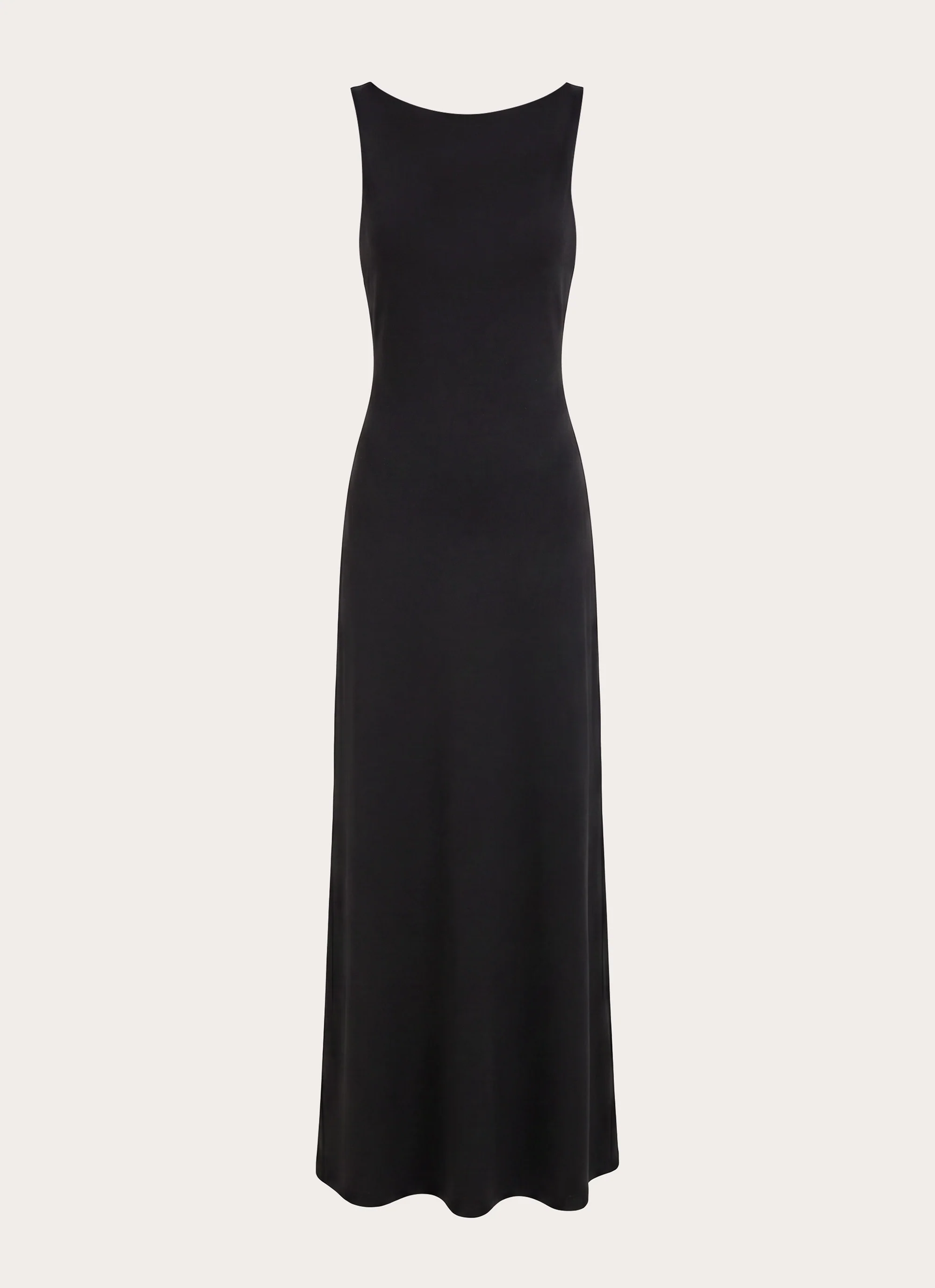 Ravelle Mesh Back Maxi Dress - Black - luluinthesky