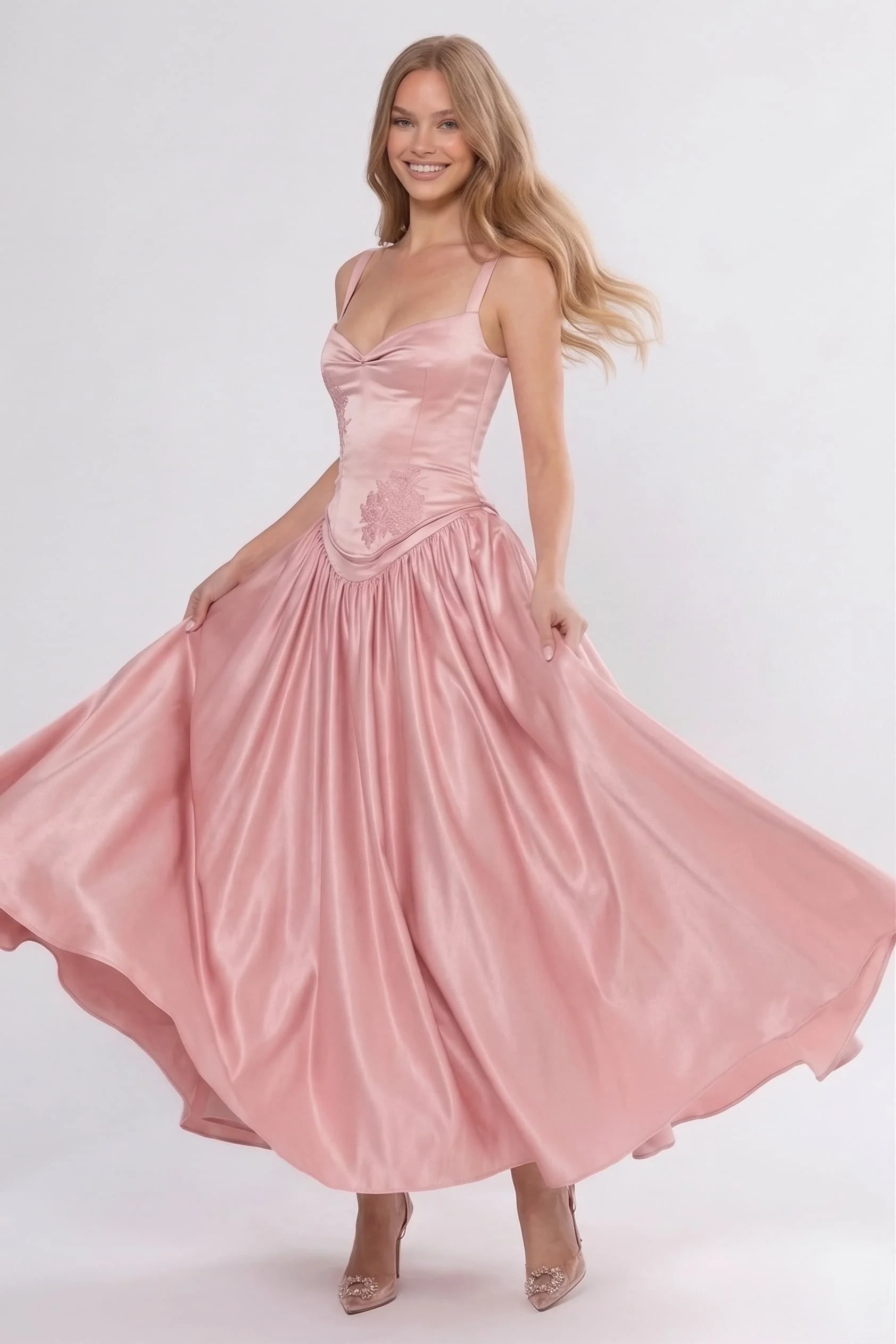 A-Line Ankle Length Soft Satin Bridesmaid Dress CG0311BM