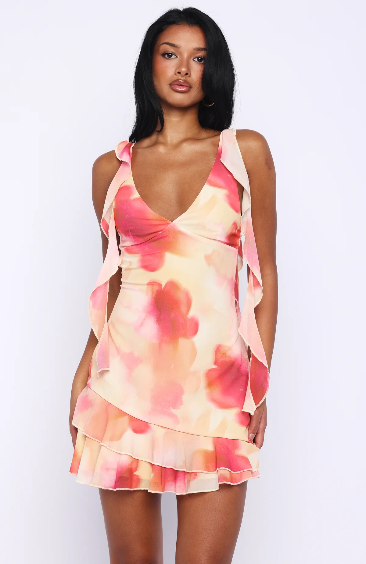 Rebel Rebel Mini Dress Honeydew Floral