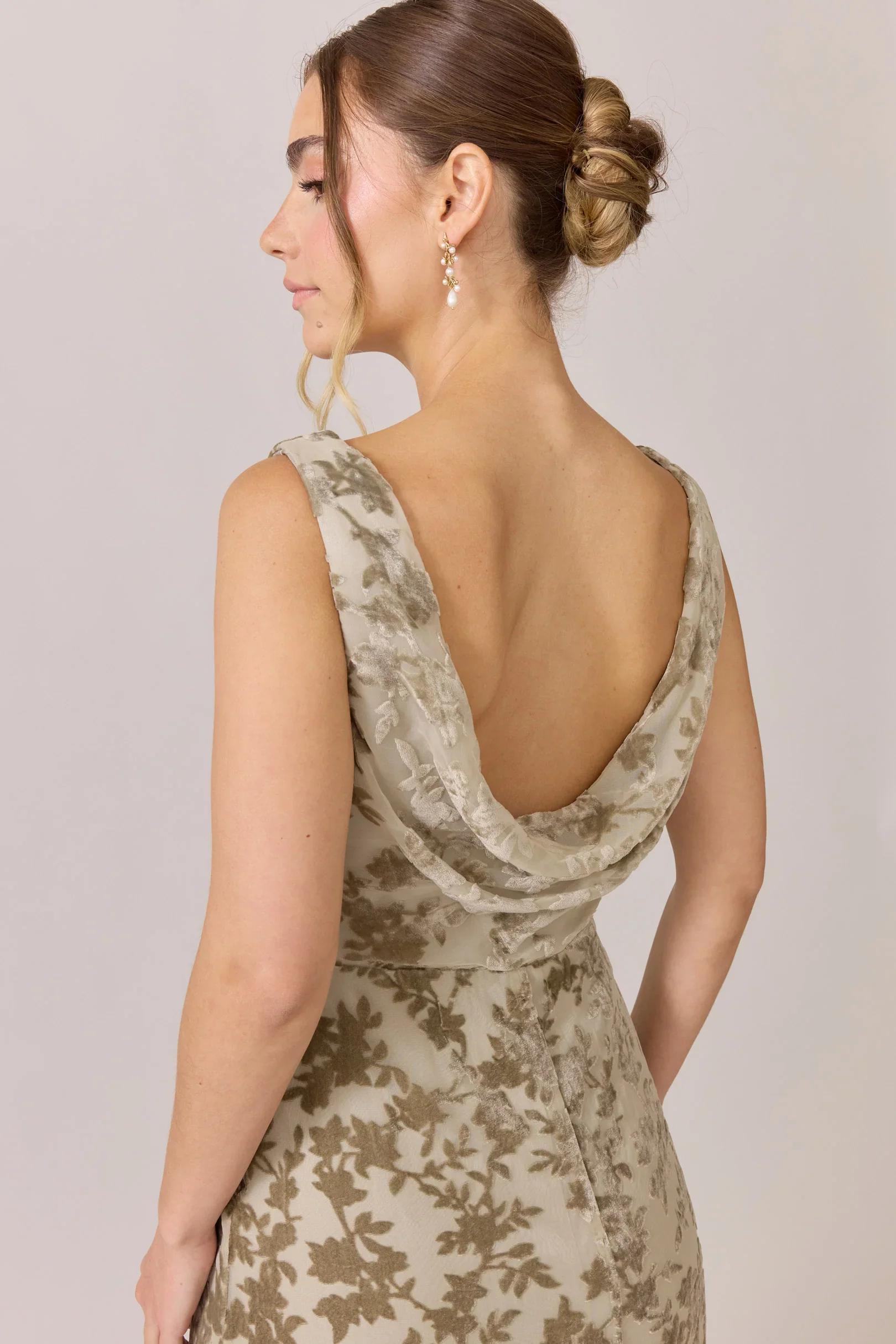 Ellapink Floral Burnout Velvet Dress | Made To Order