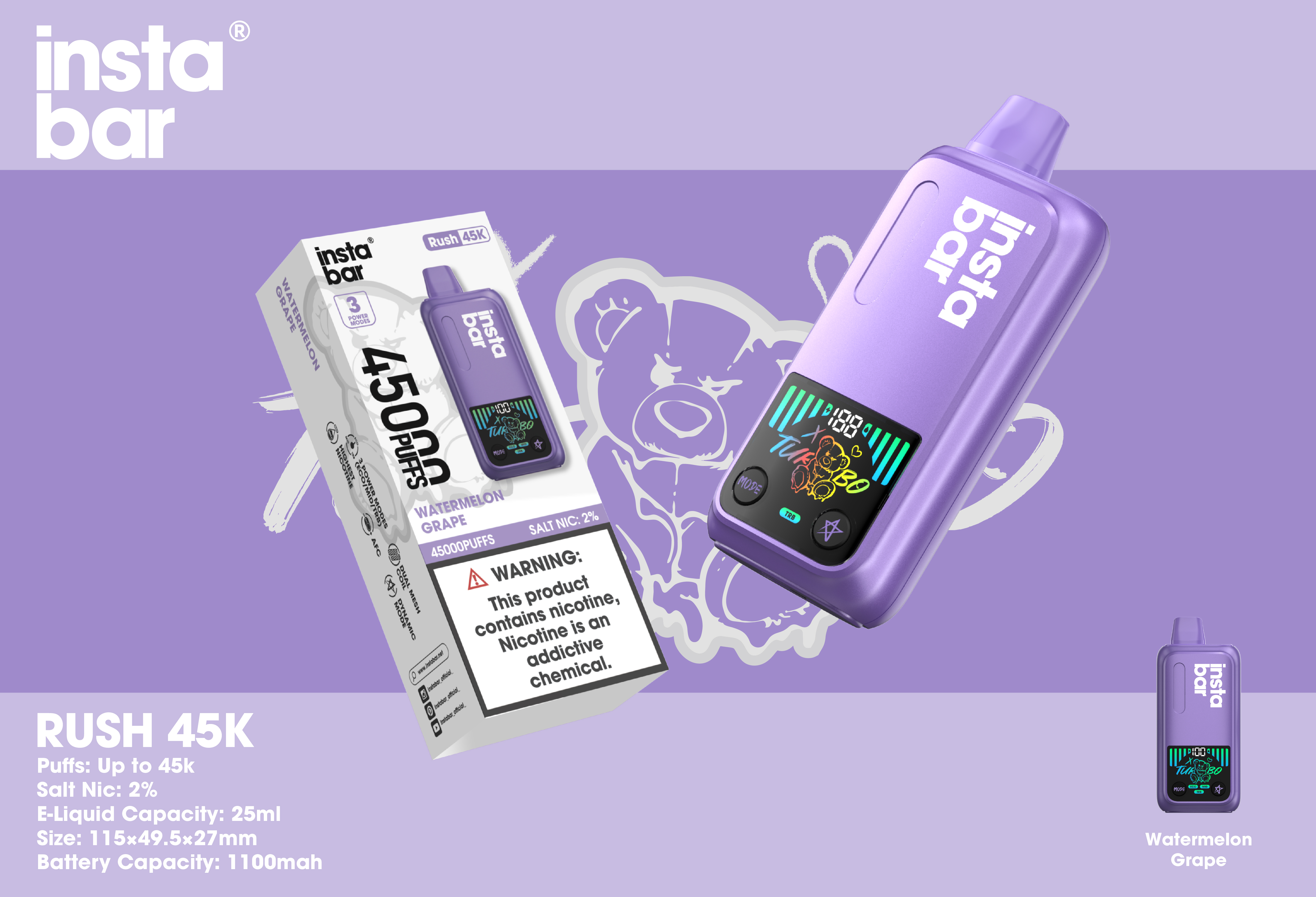 Instabar Rush 45K - mogicvape.pl