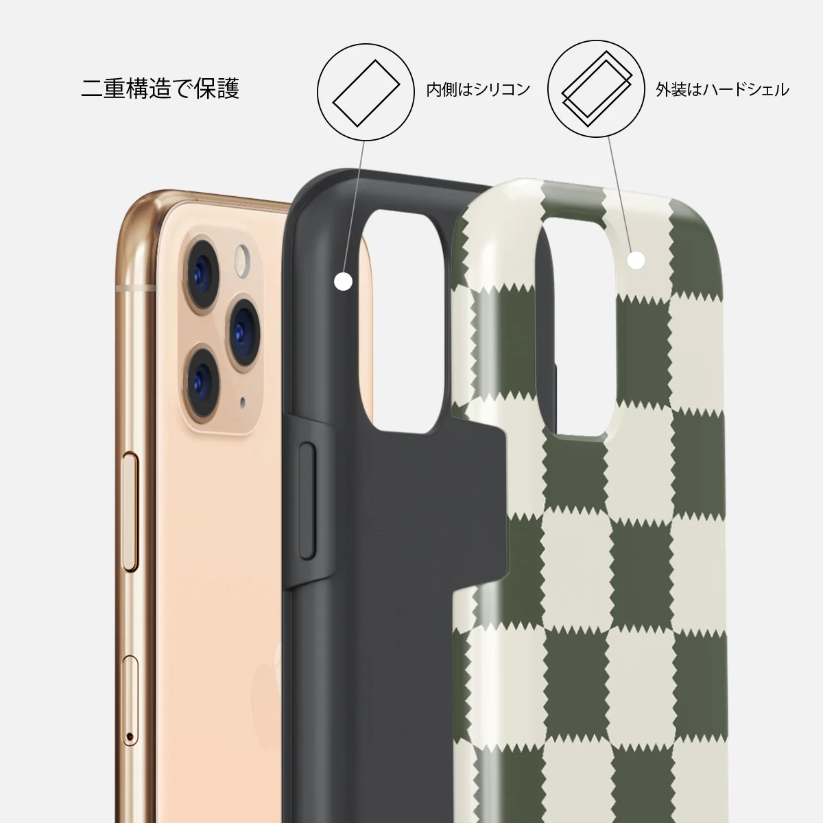 Retro Grid - iPhone 11 Pro ケース