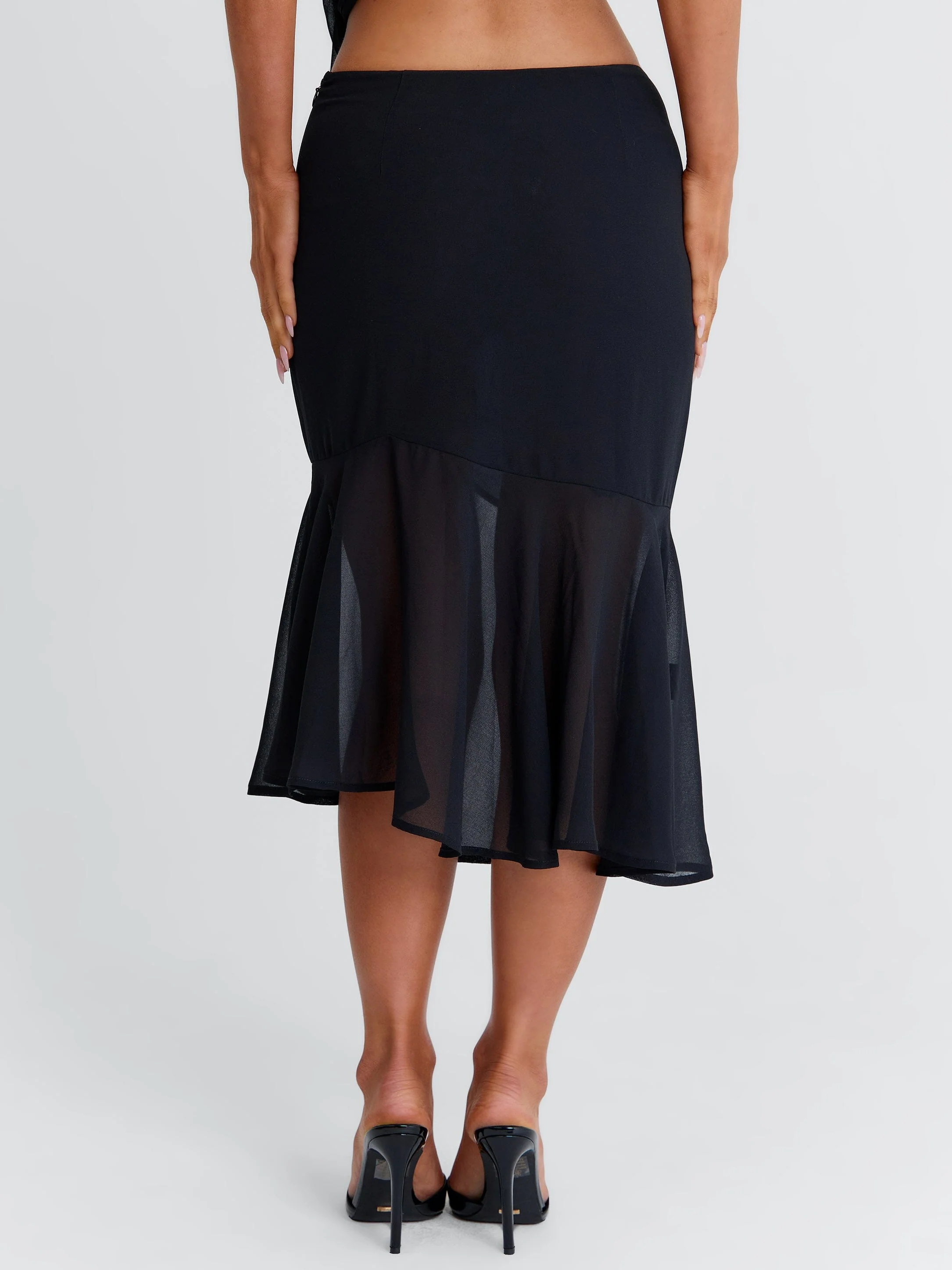 Itzeli Midi Skirt Black