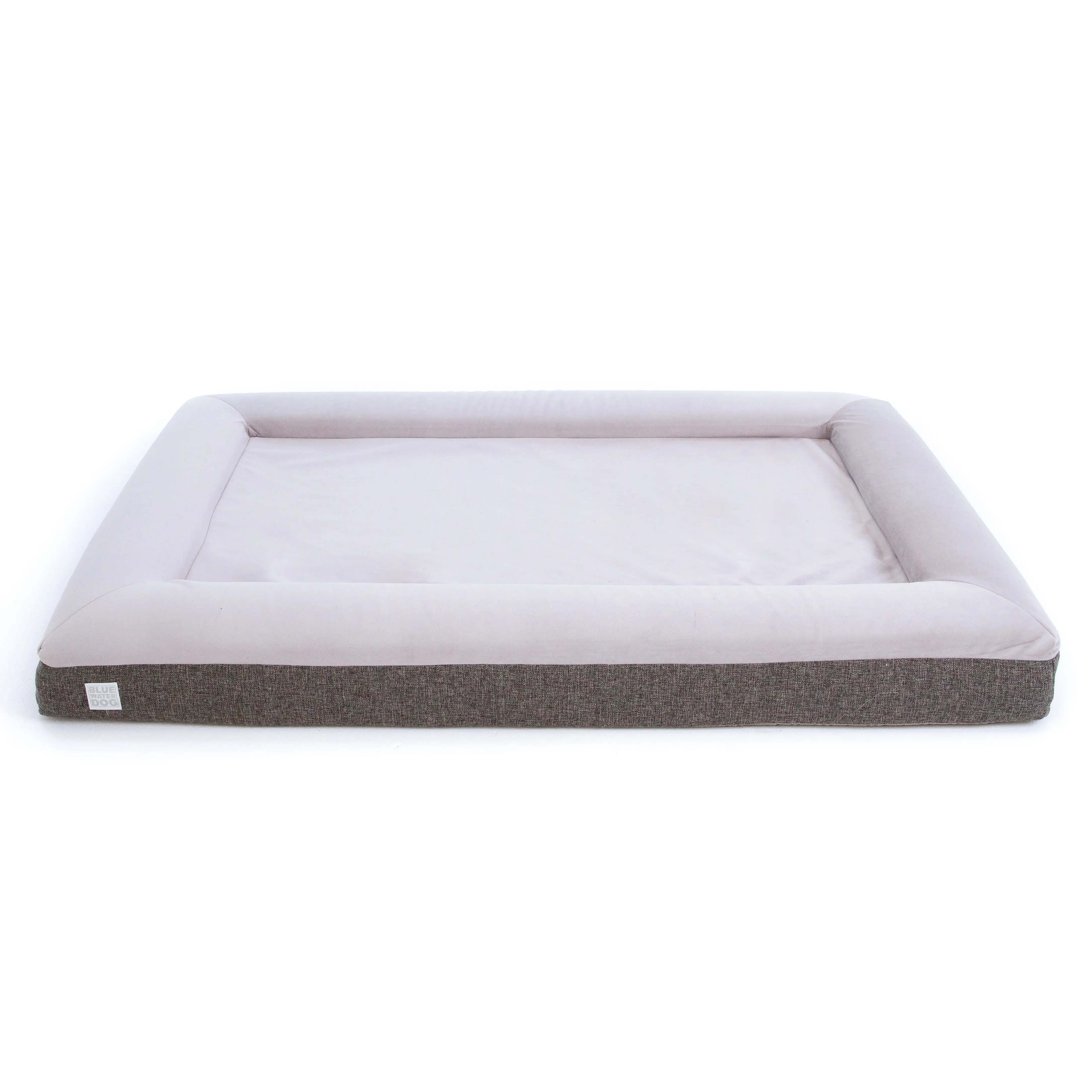 Extra Large Microfiber Orthopedic Dog Bed (Bolster, Essential / Gray)