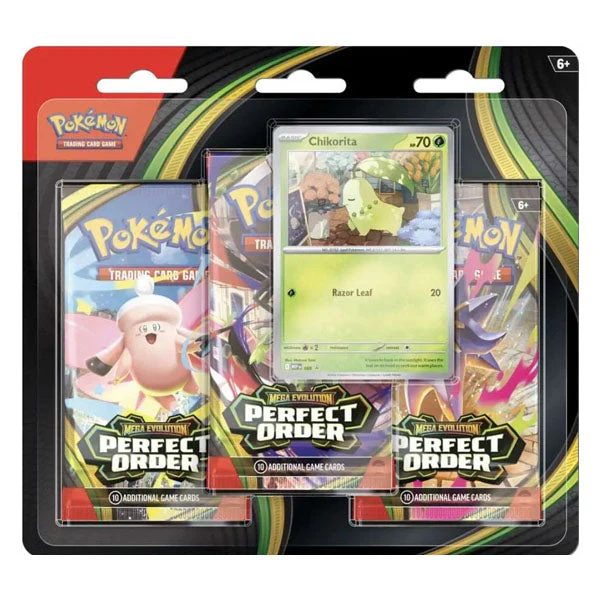 Pokémon TCG: ME03 Mega Evolution Perfect Order Three-Booster Blister (30 Cards & Bonus Foil Promo Card)