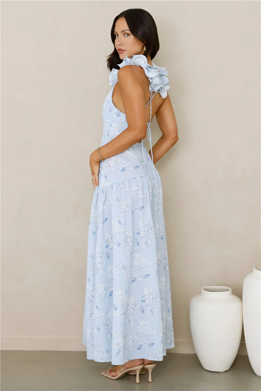 Pretty You Maxi Dress Blue - luluinthesky