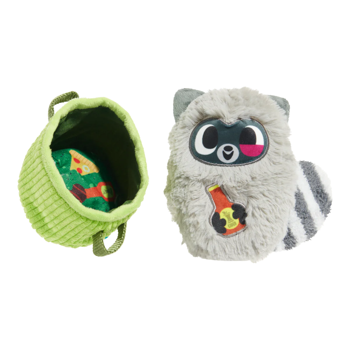 Rickie Racoon the Trash Tycoon Plush Enrichment + Multi-Part Dog Toy
