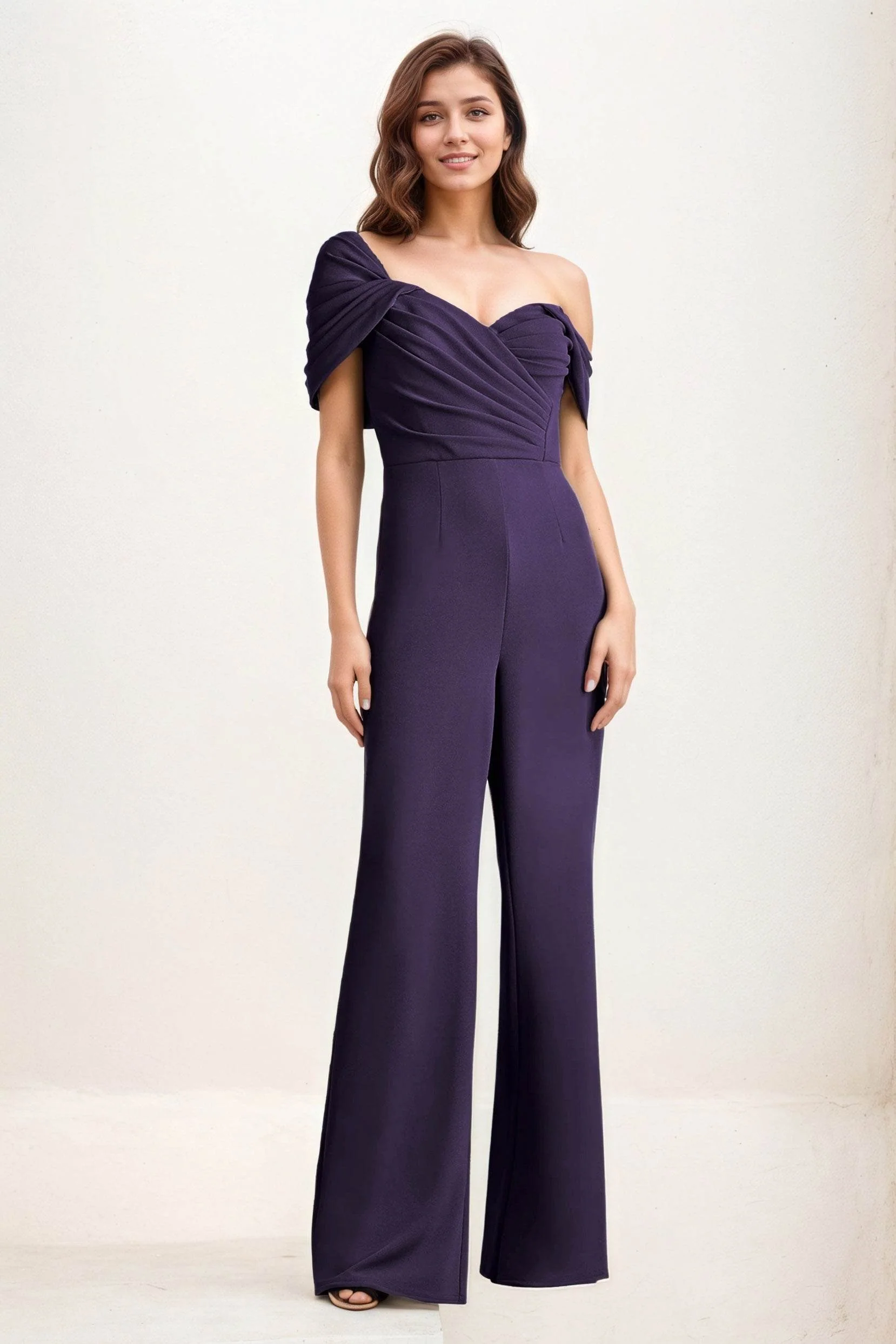 Jumpsuit Maxi Elastic Cloth Wedding Guest Dress CG0276