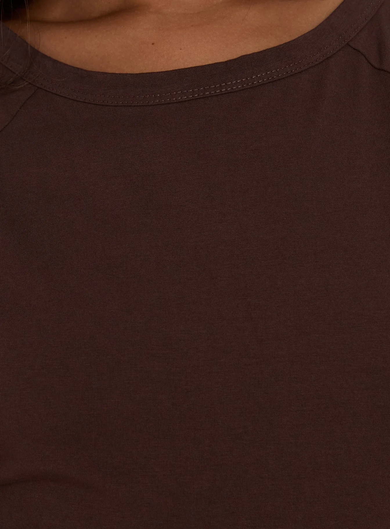 Enzia Raglan Lace Up Mini Dress Brown
