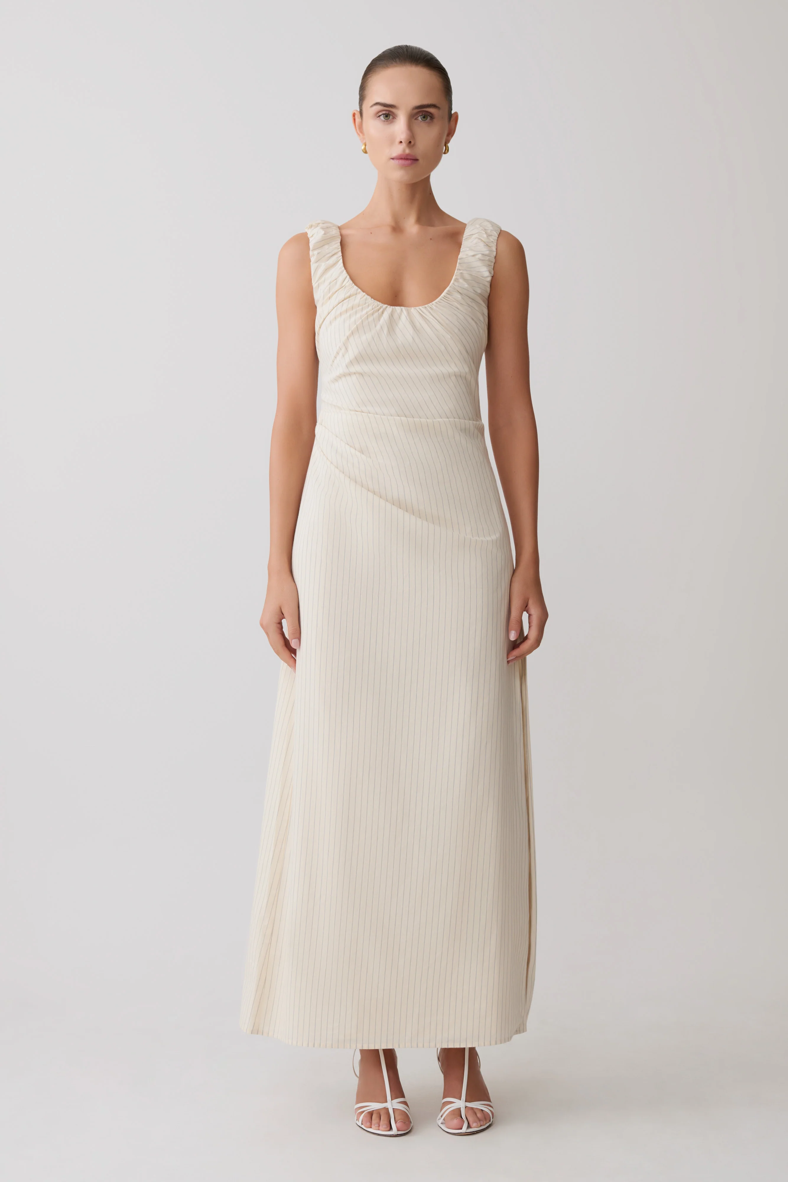 Anisa Scoop Neck Maxi Dress - Stripe