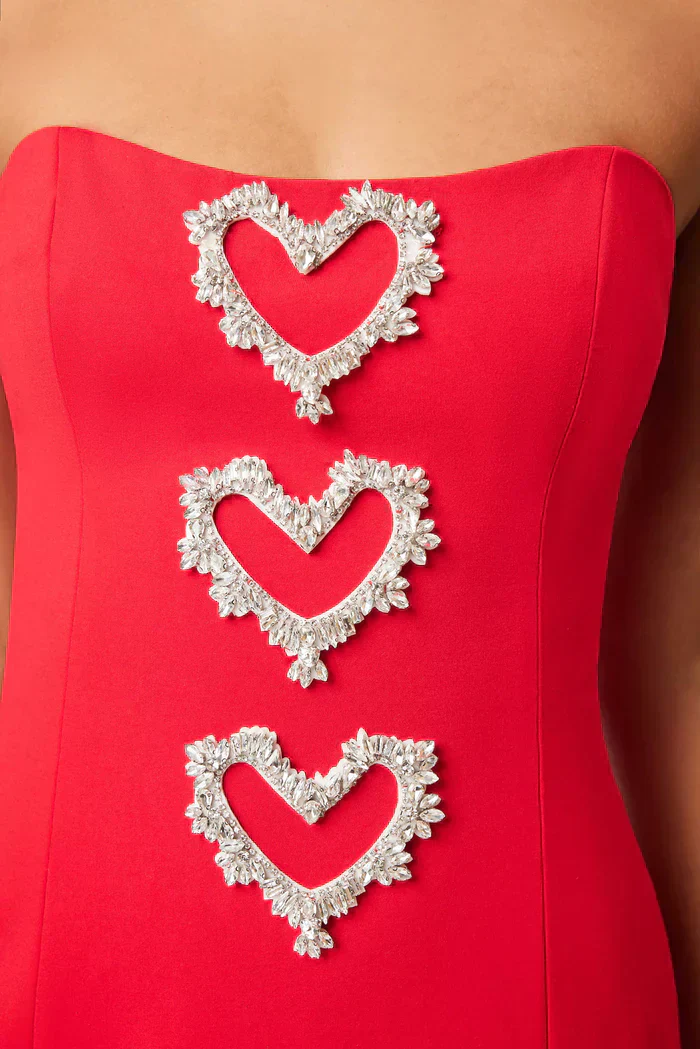 Cherie Party Dress In Red