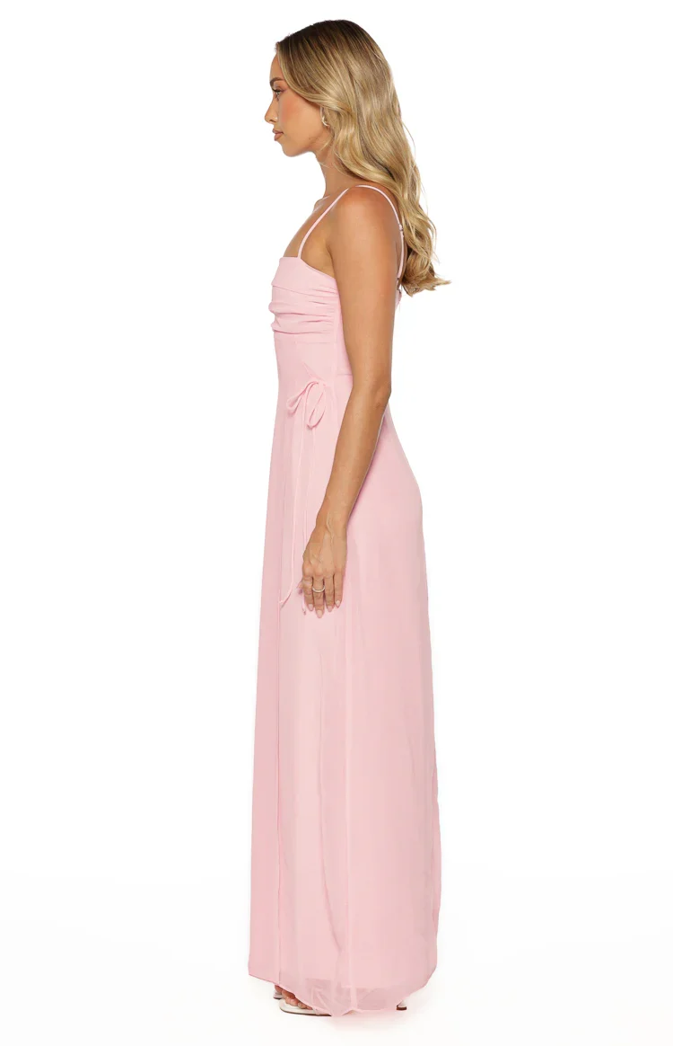 Flossie Pink Sleeveless Maxi Dress