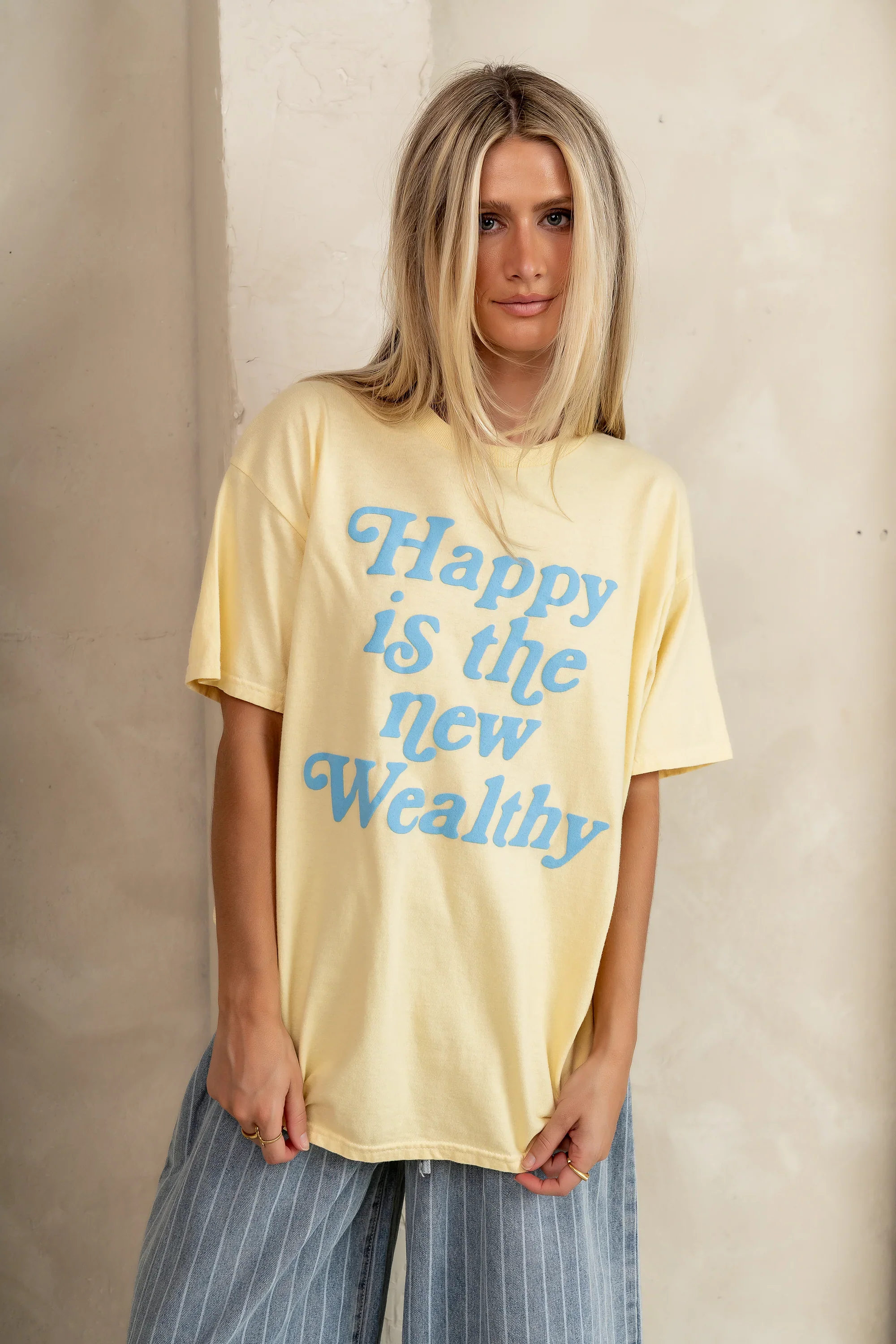 Happy Is The New Wealthy Graphic Tee