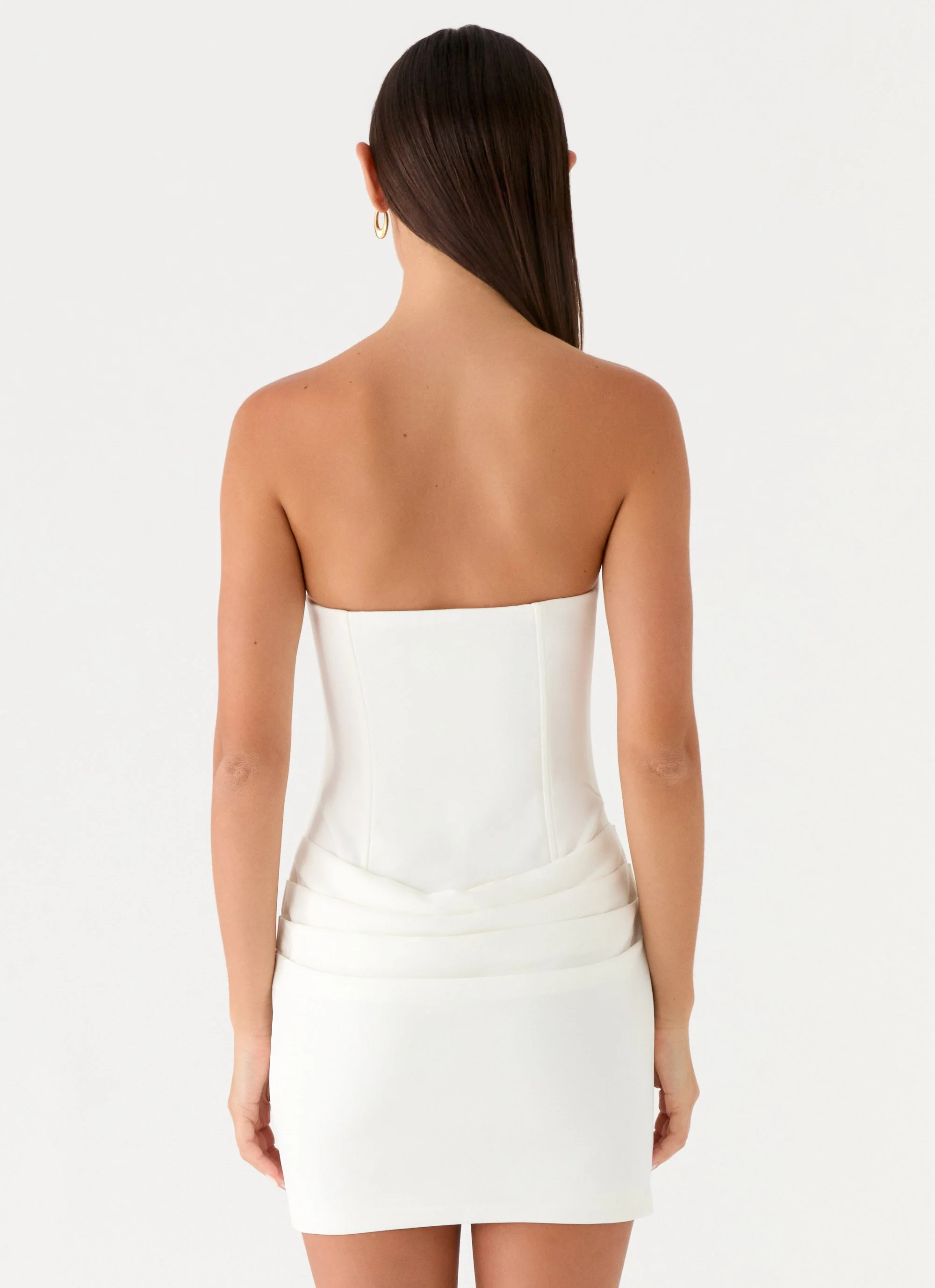 Thalina Mini Dress - White - luluinthesky