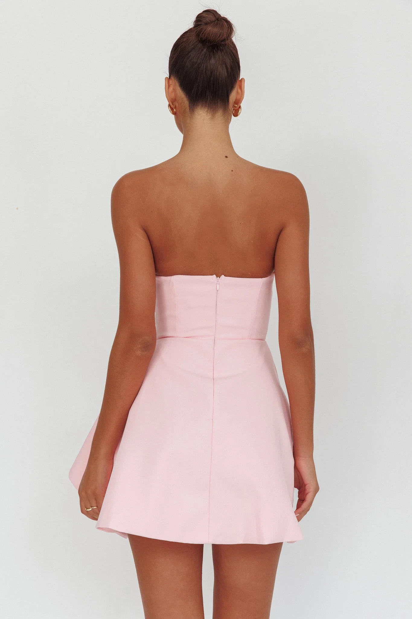 Minnesota Strapless Mini Dress Pink - elegeleges