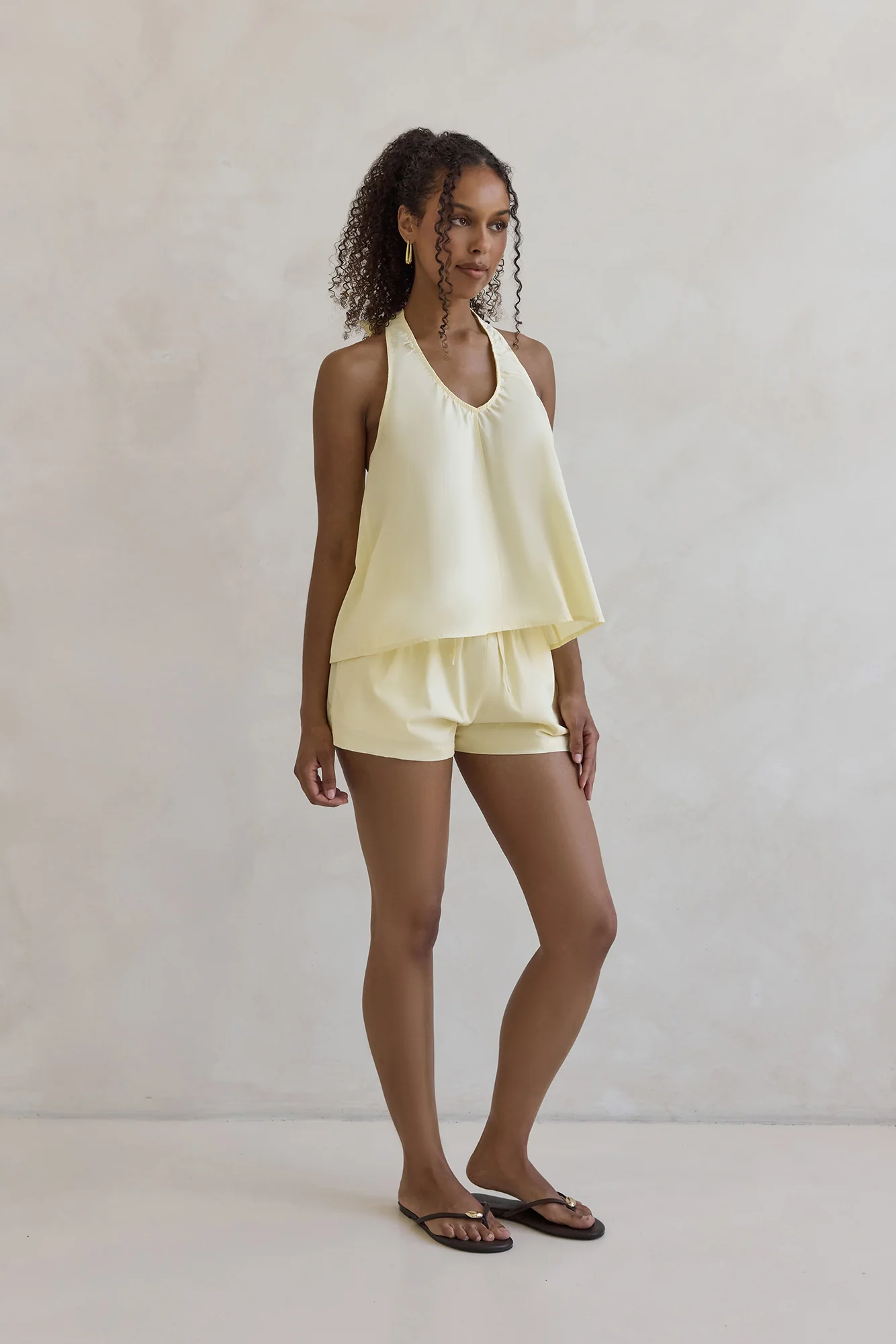 Evelyn Halter Top Yellow