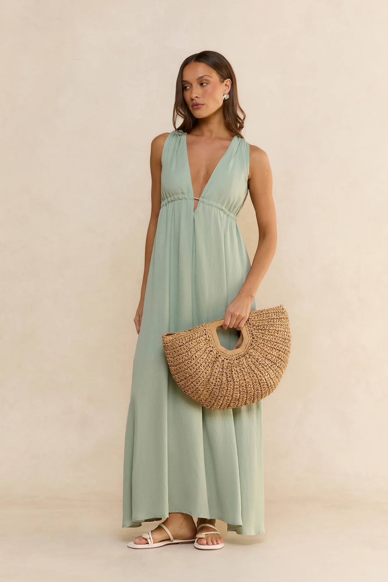 Safety Net Maxi Dress Sage