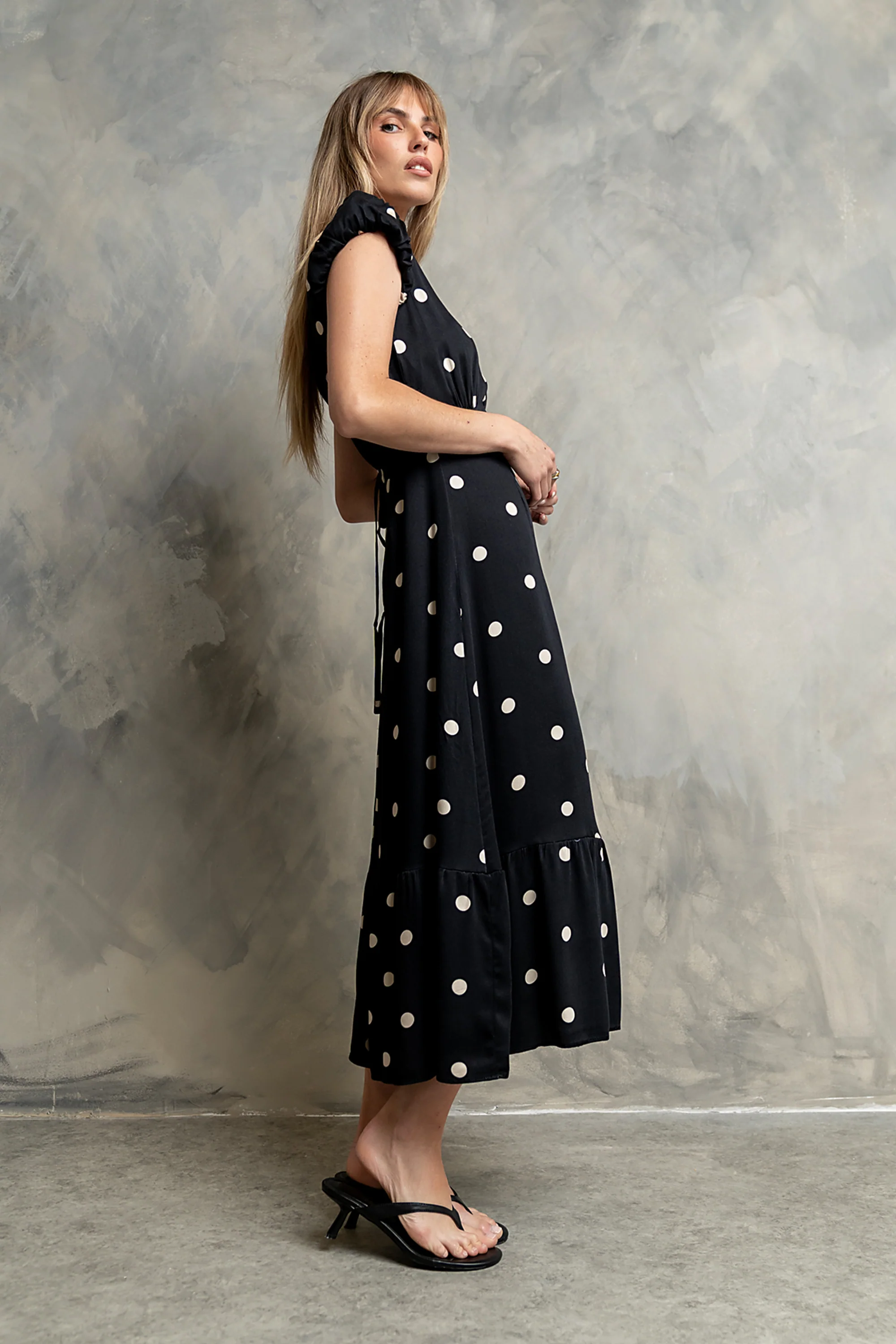Janey Polka Dot Maxi Dress