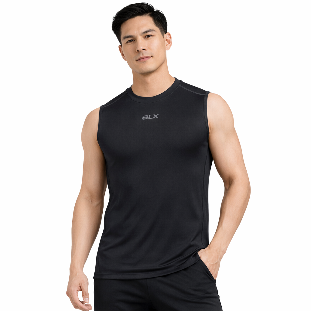 ALX Men's Running Sleeveless Tight Top Grey TXMA13000323
