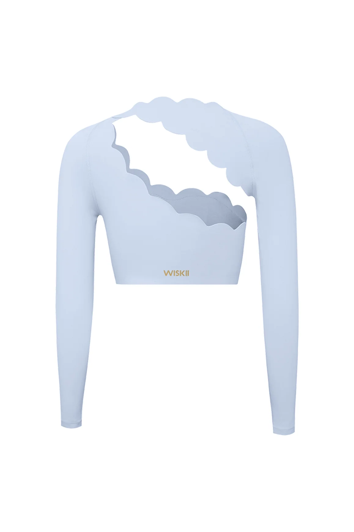 Asymmetrical Long Sleeve Crop Top