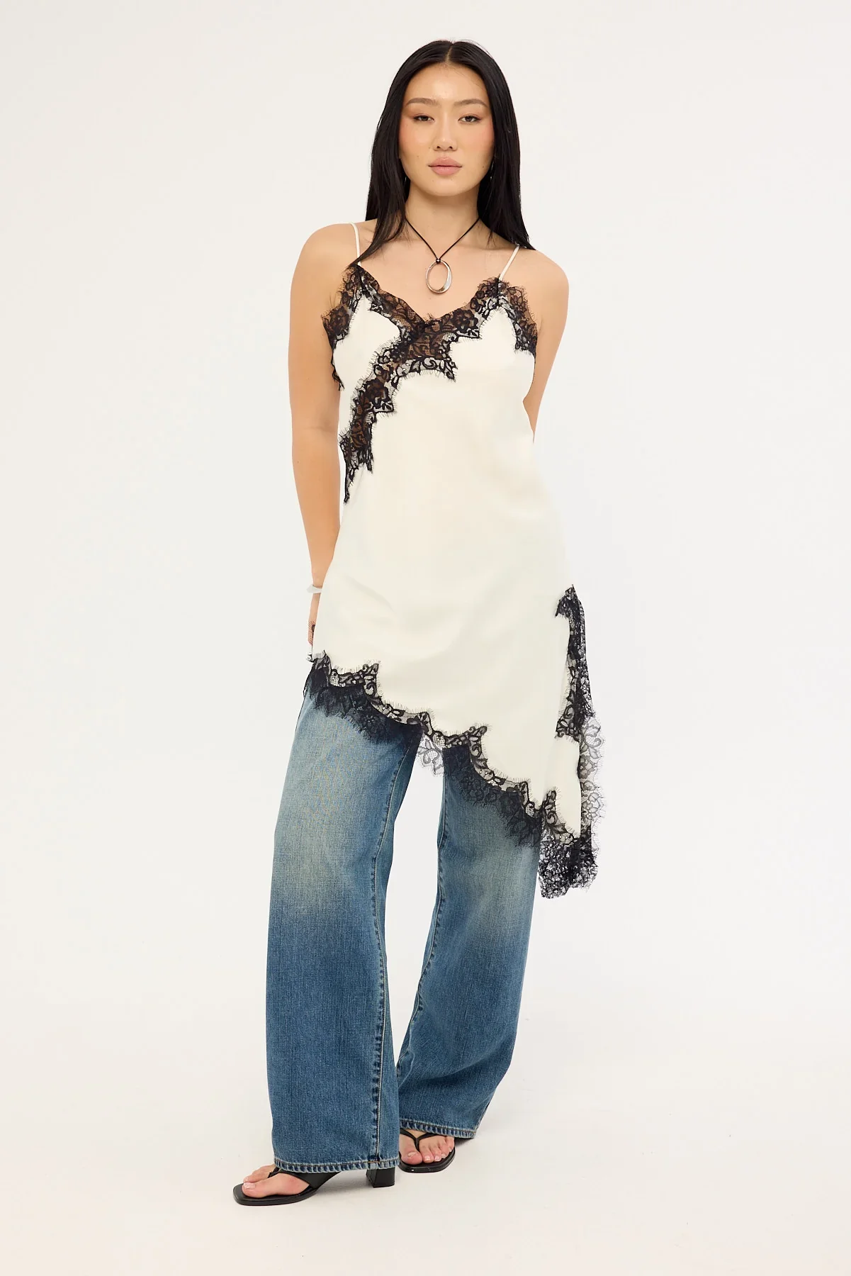 Lioness Emerging Midi Dress Porcelain