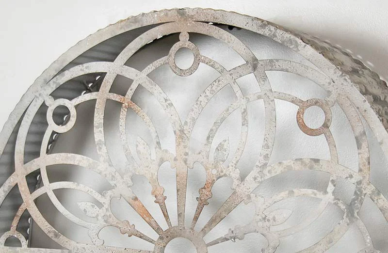 Distressed Metal Window Arch