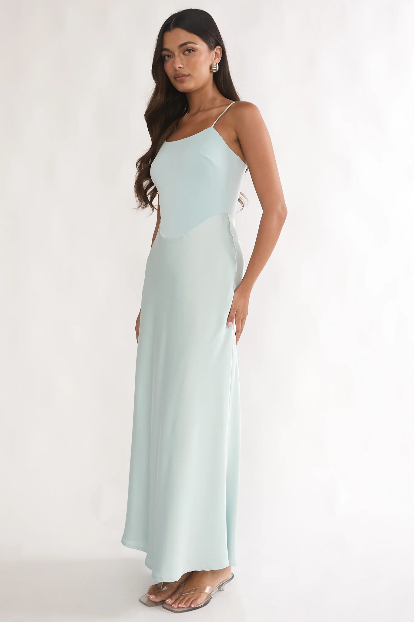 Talk To Me Cami Strap Maxi Dress Mint - luluinthesky
