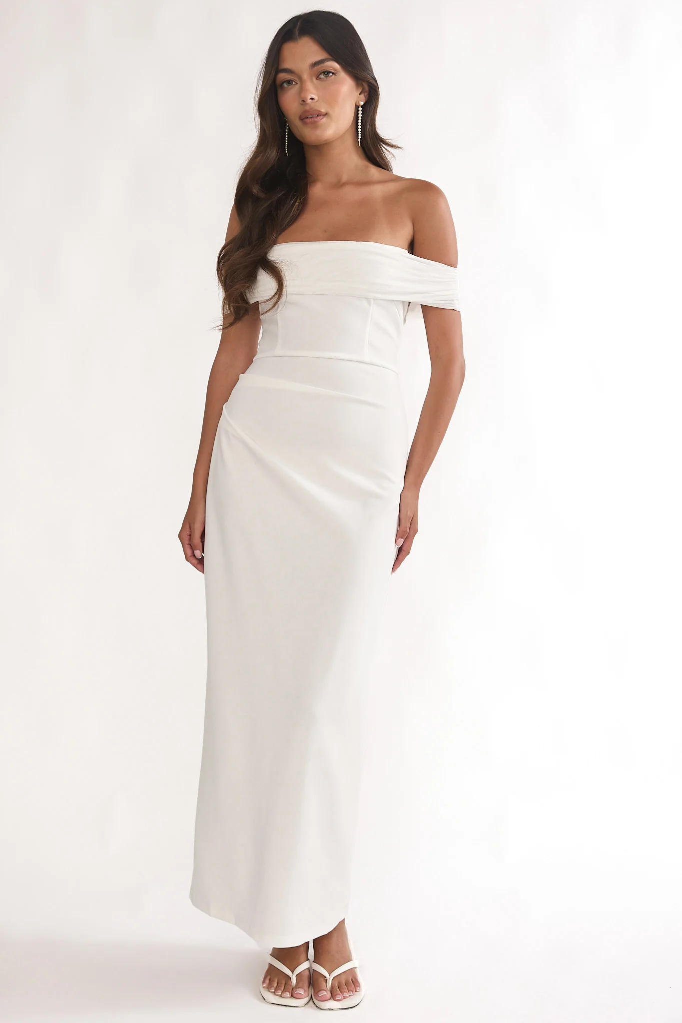 Love Languages Off-Shoulder Maxi Dress White