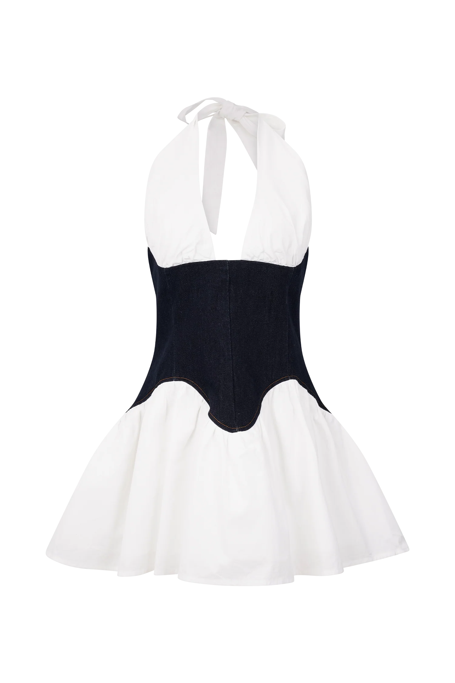 Merlyn Denim Cotton Mini Dress - Indigo Blue