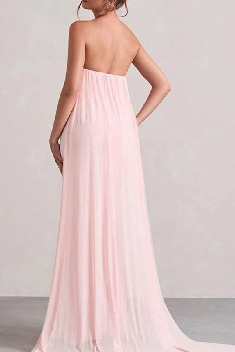 Sheath-Column Maxi Stretch Fabric Formal Evening Dresses 935582680093