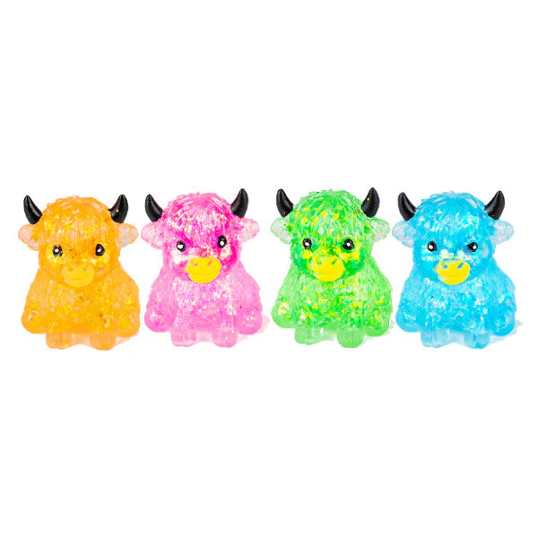 Sugah-Mals Glitter Cows Sugar Stress Ball Squishy Fidget Toy (1pc) Color Ships Assorted