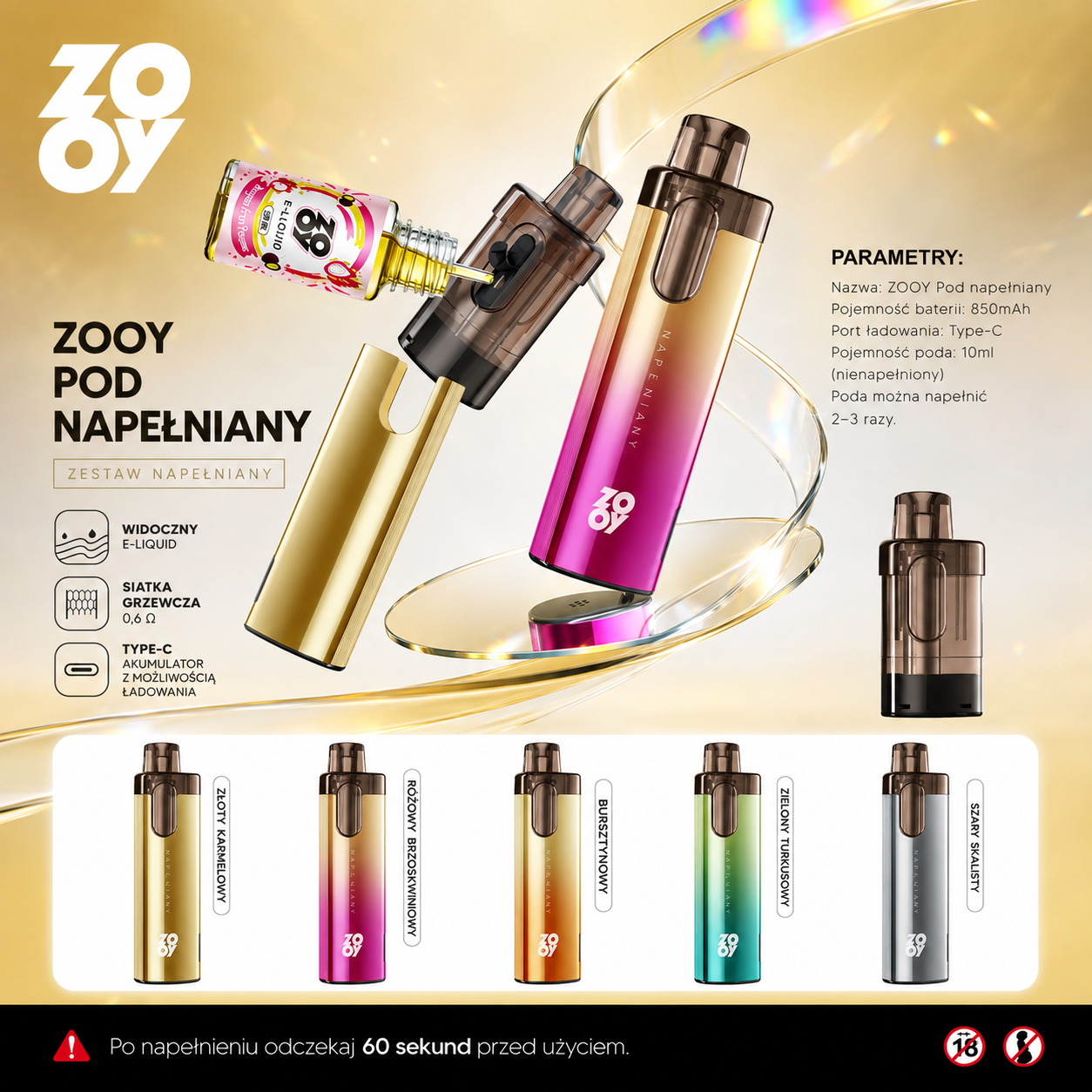 ZOOY Refillable Pod-10 ML