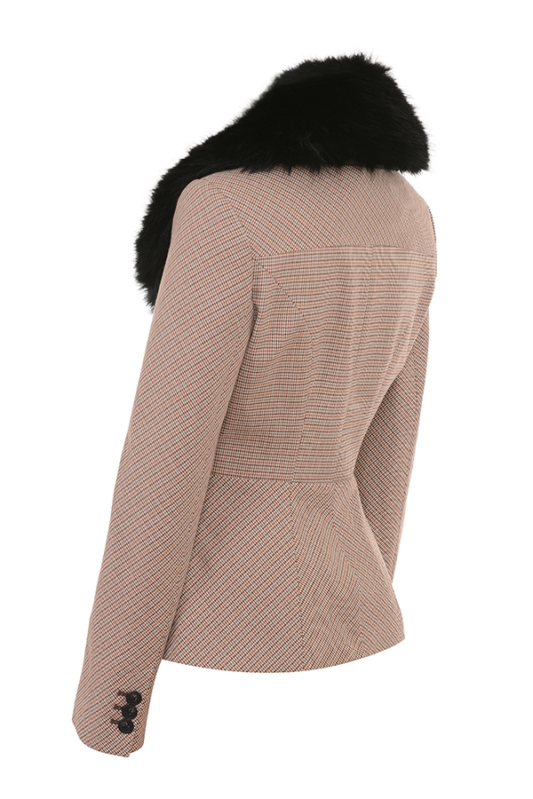 Puppytooth Check Hourglass Jacket