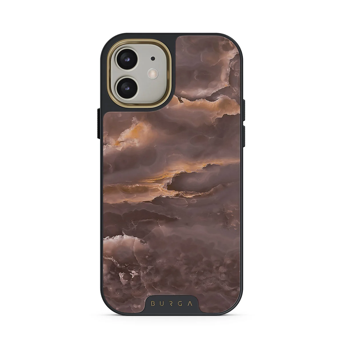 Fire Wood - Brown Marble iPhone 12 ケース