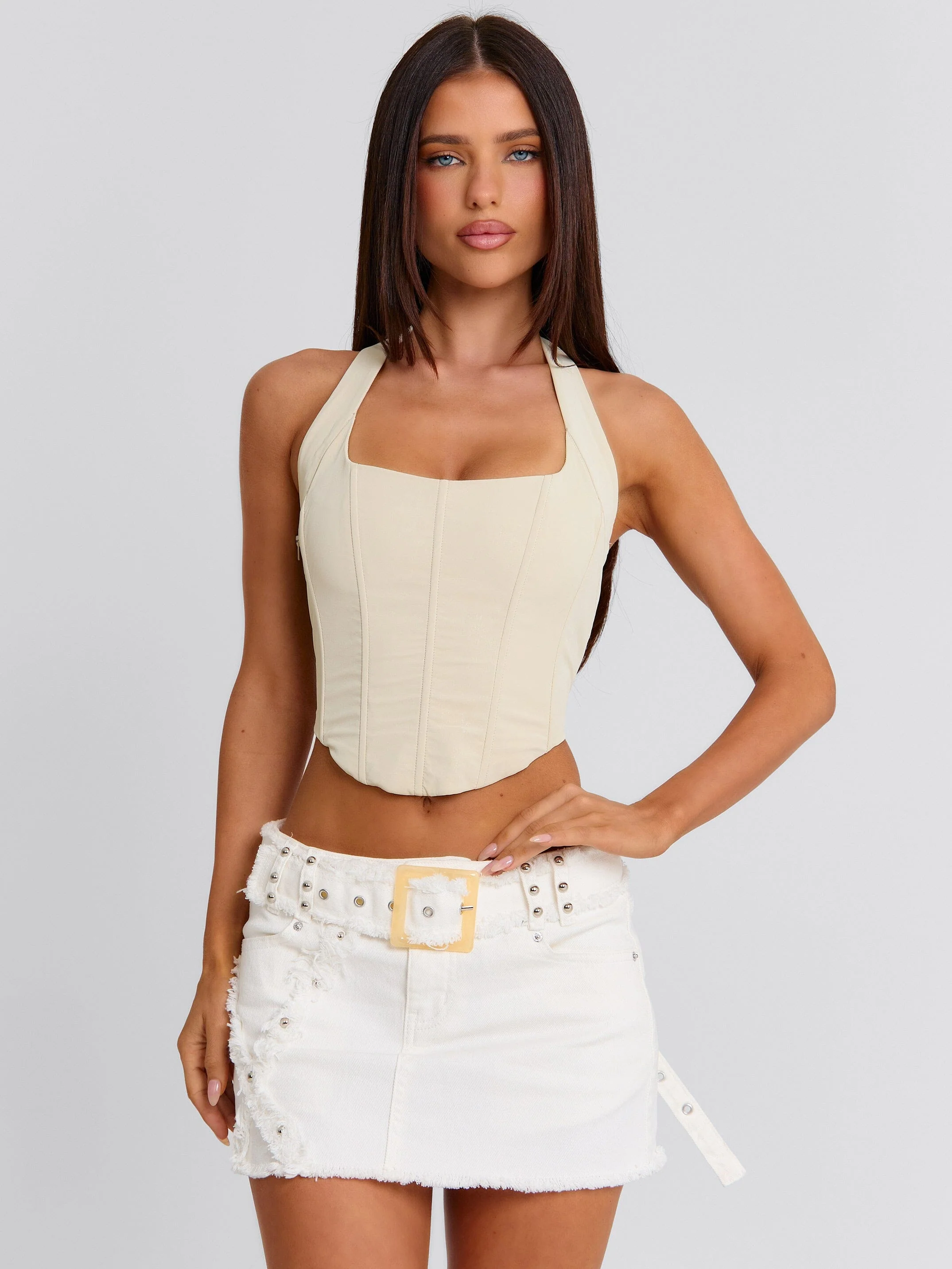 Novai Mini Skirt White