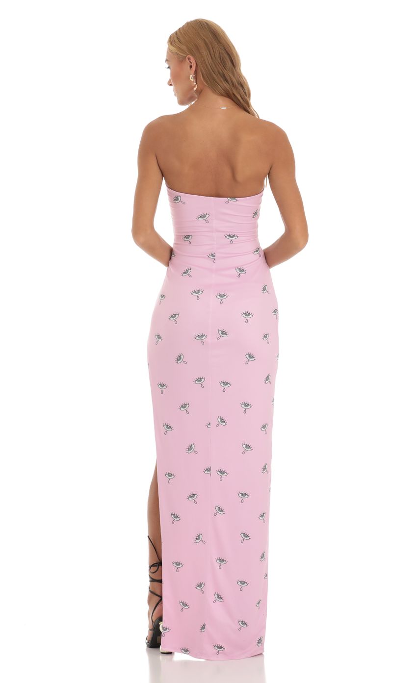 Strapless Maxi Dress in Pink