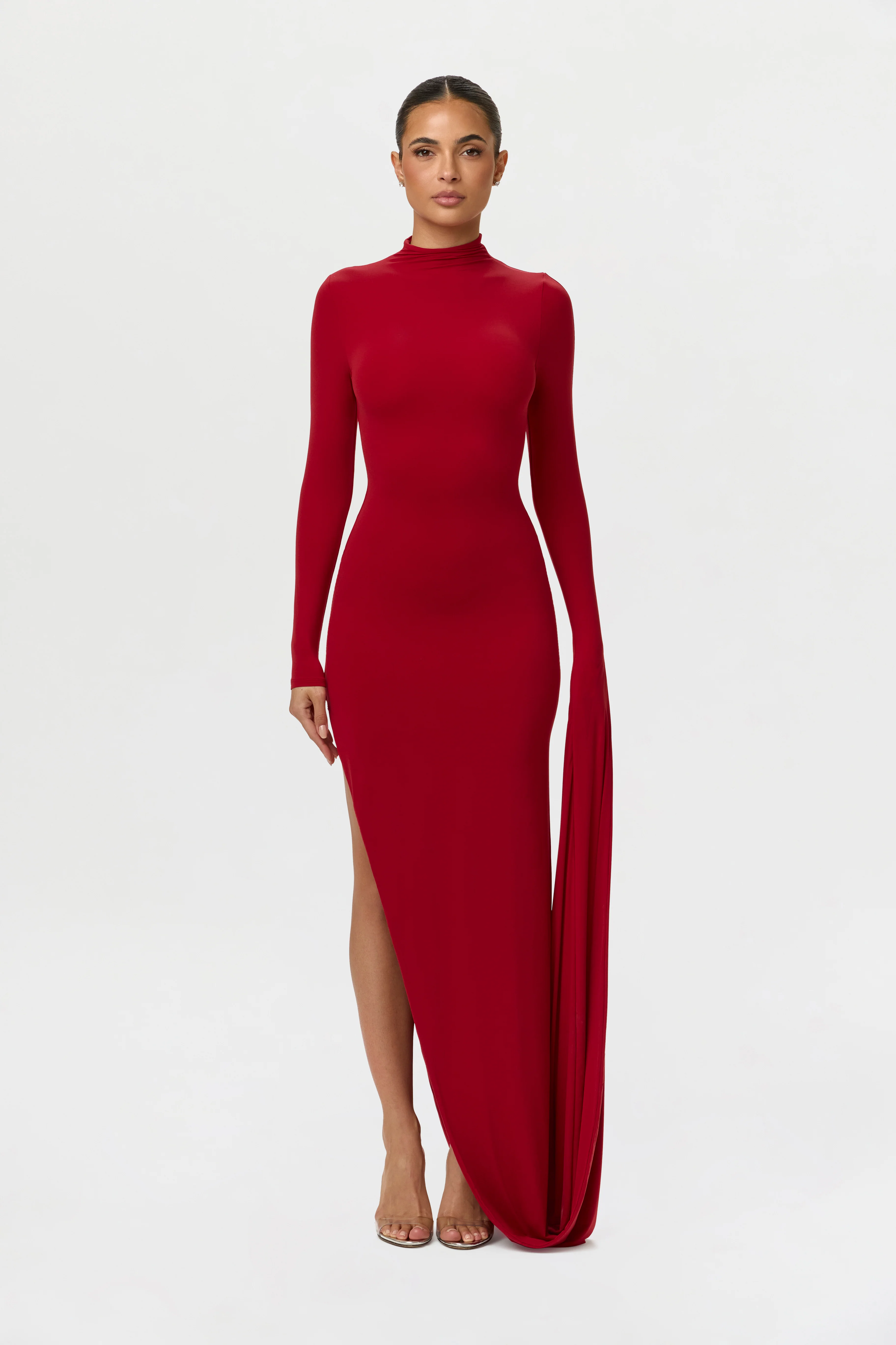 Naked Draped Sleeve Maxi Dress