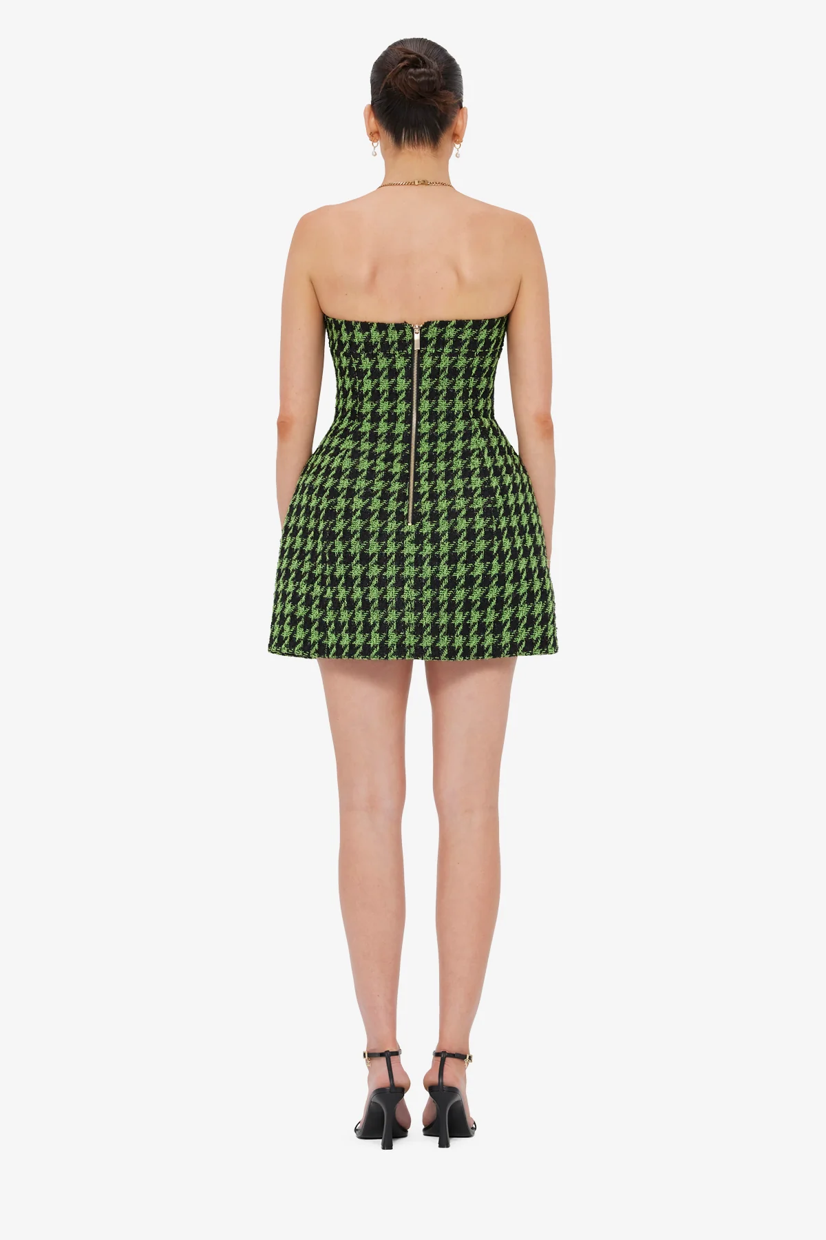 Rosario Tweed Mini Dress - Houndstooth