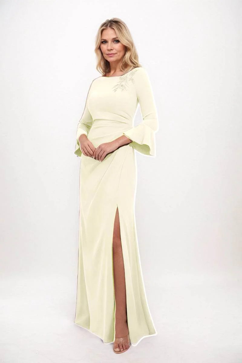 A-line Maxi Stretch Crepe Mother Dress CM0232
