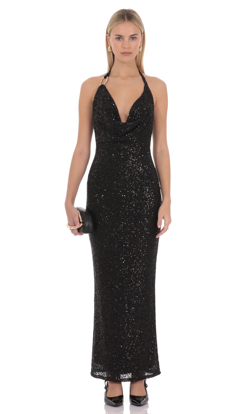 Zelvique Sequin Maxi Dress