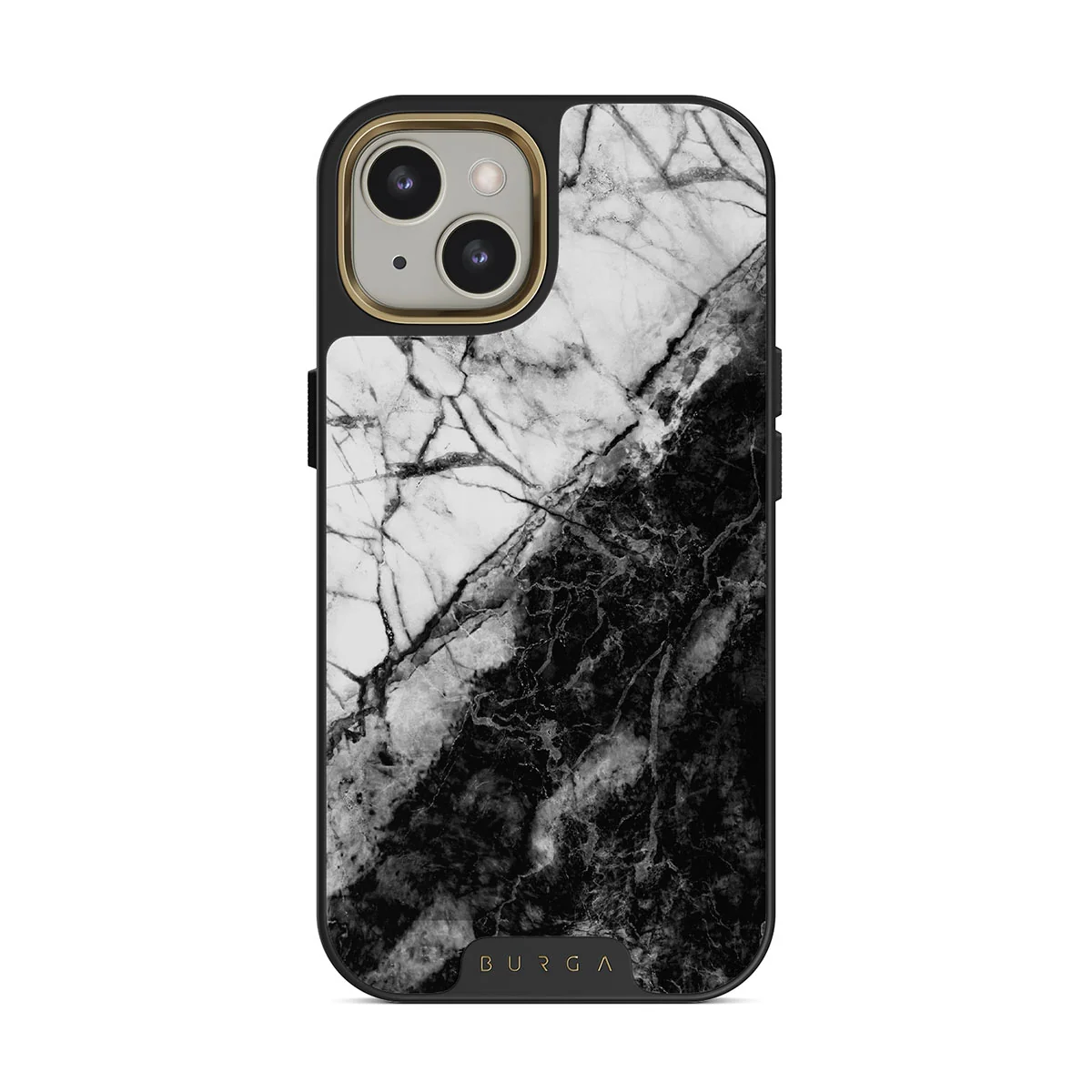 Fatal Contradiction - Black & White Marble iPhone 13 ケース
