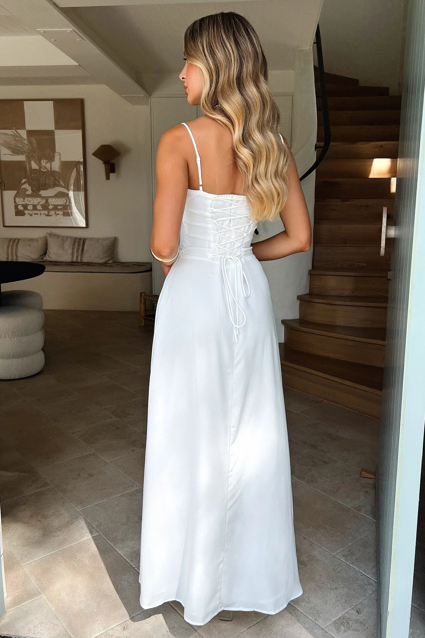 Magdalena Maxi Dress - White - luluinthesky